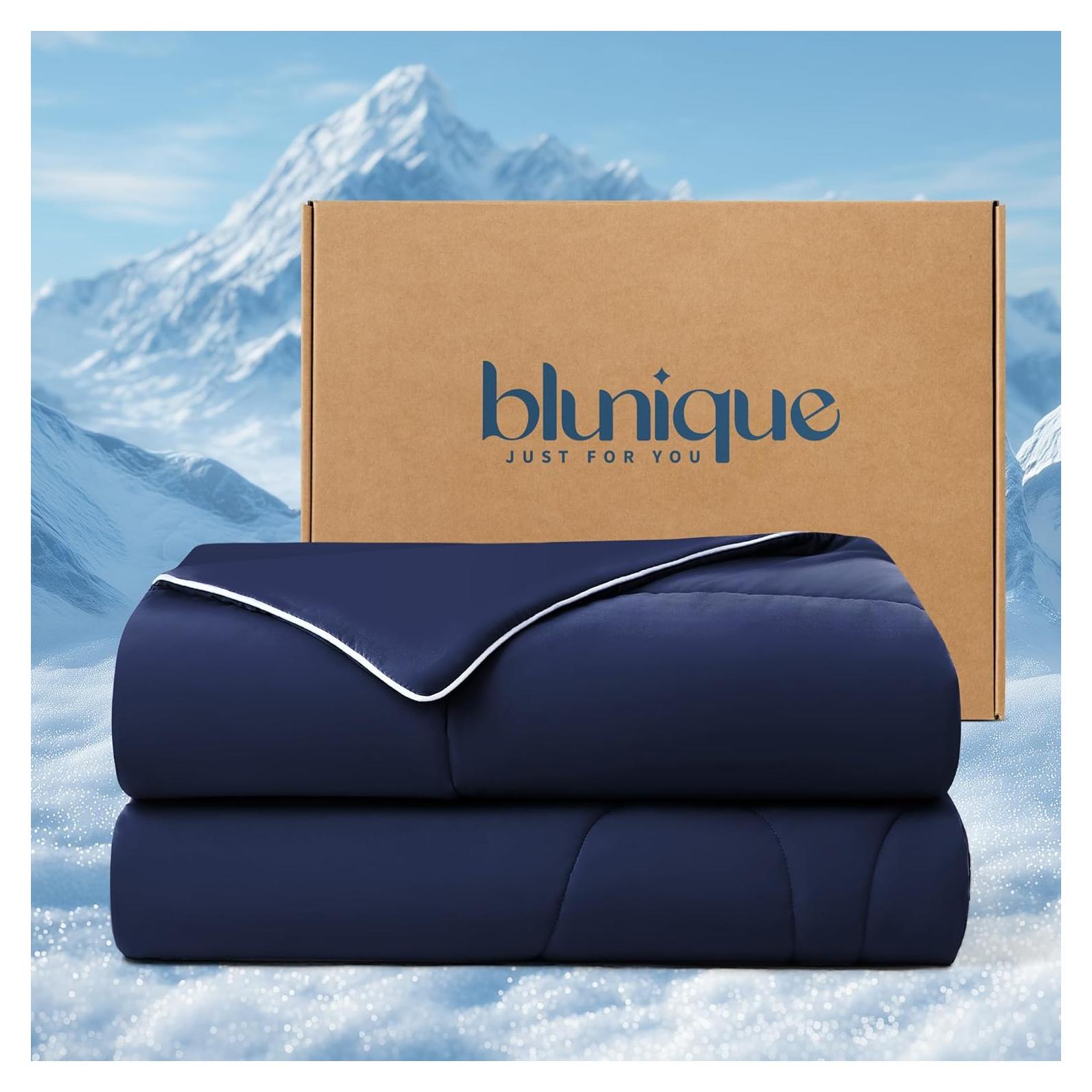 Edredón Refrigerante Individual blunique 152.4x228.6cm Azul