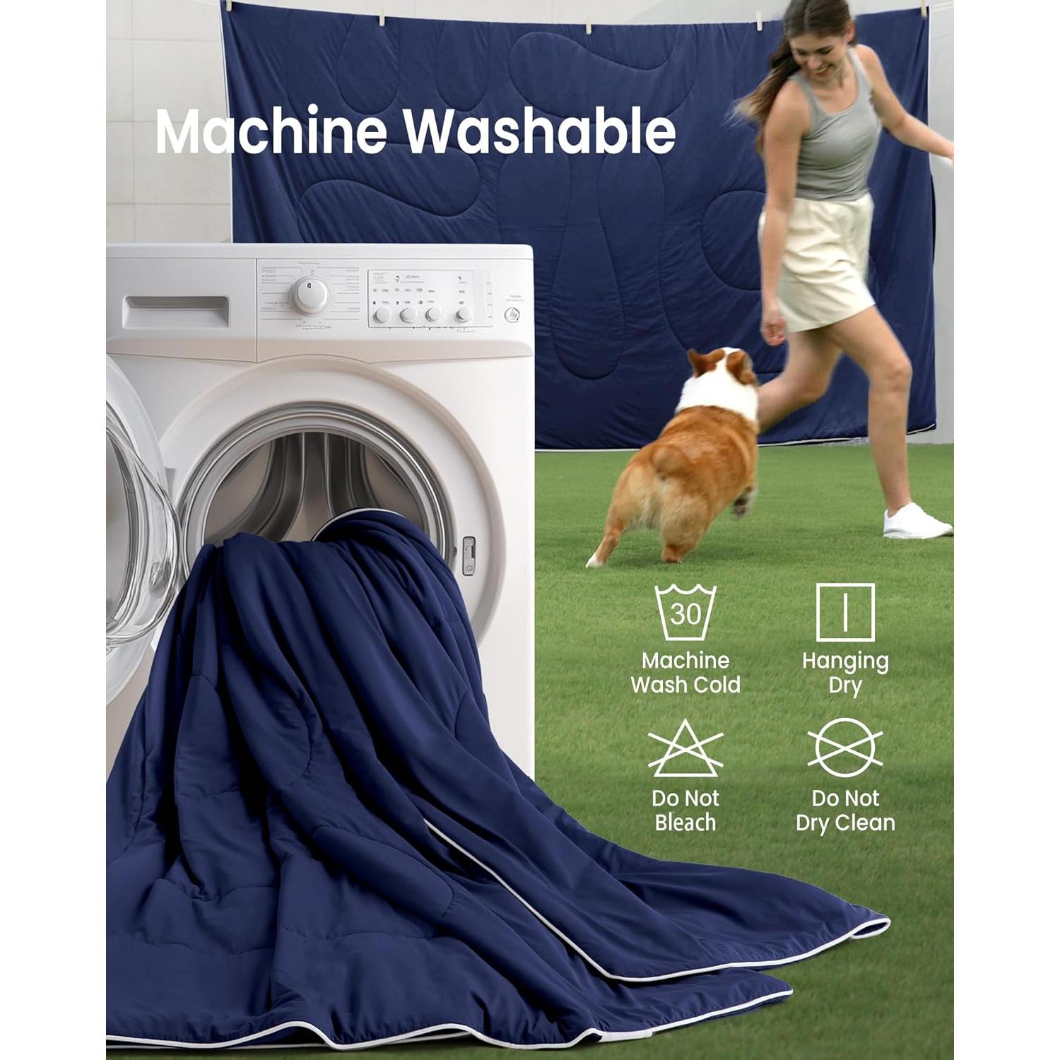 Edredón Refrigerante Individual blunique 152.4x228.6cm Azul