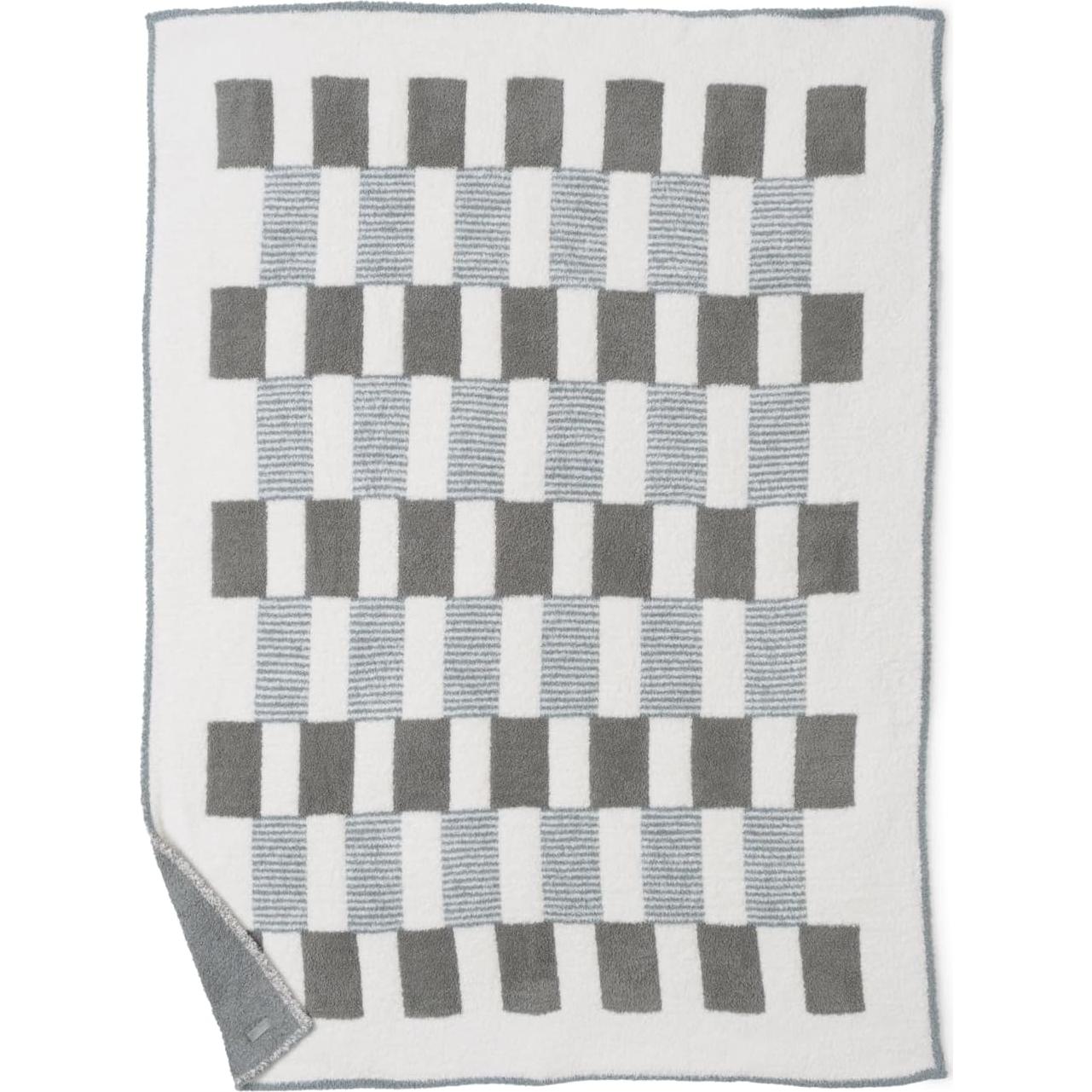 Manta CozyChic Barefoot Dreams Jacquard Eucalipto 137x183cm