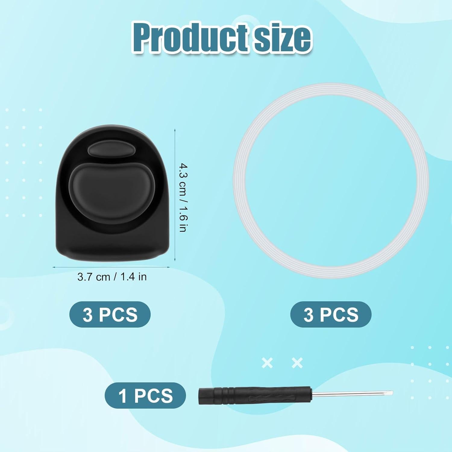 Kit 3 Tapones y 3 Anillos de Silicona BOXOB para Botellas Owala