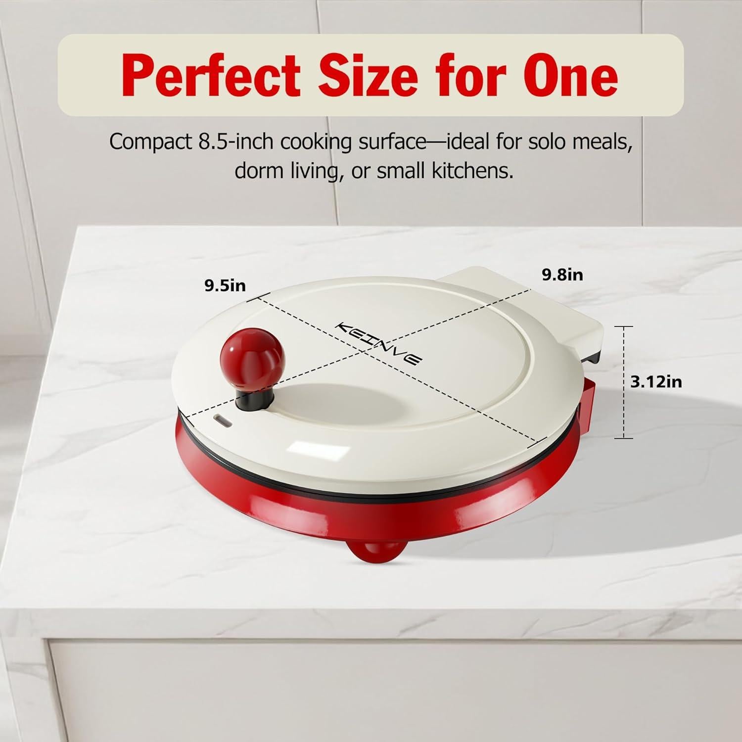 Hacedor de Pizza 1000W JK-511, Plato Antiadherente 21.6 cm