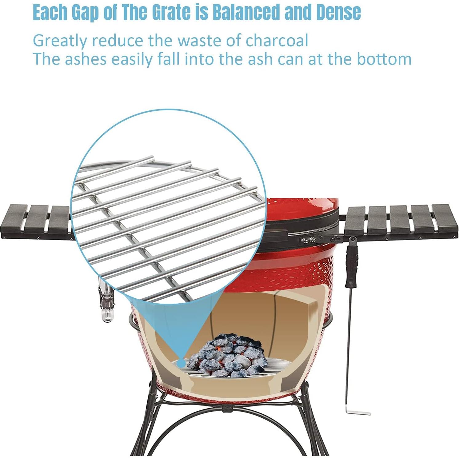 Parrilla de Carbón KAMaster 10.25" Acero Inoxidable para BBQ