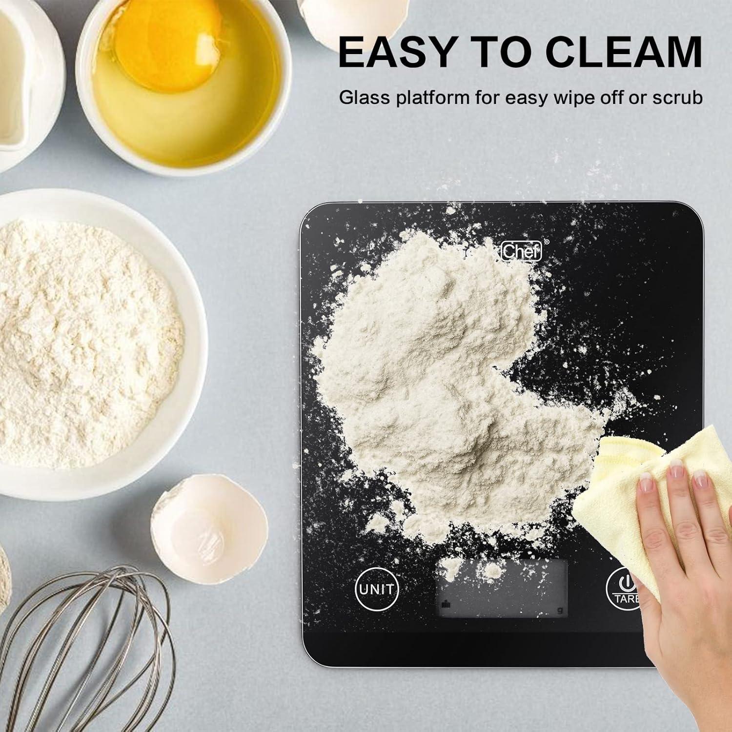 Escala Digital Geek Chef Inteligente 5 kg Vidrio Negro