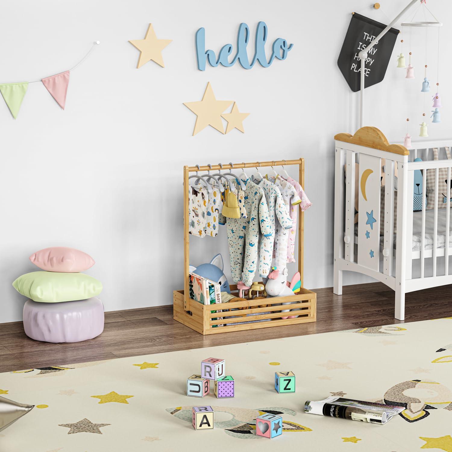 Perchero para Bebés y Mascotas BAMBOOHOMIE con Almacenamiento