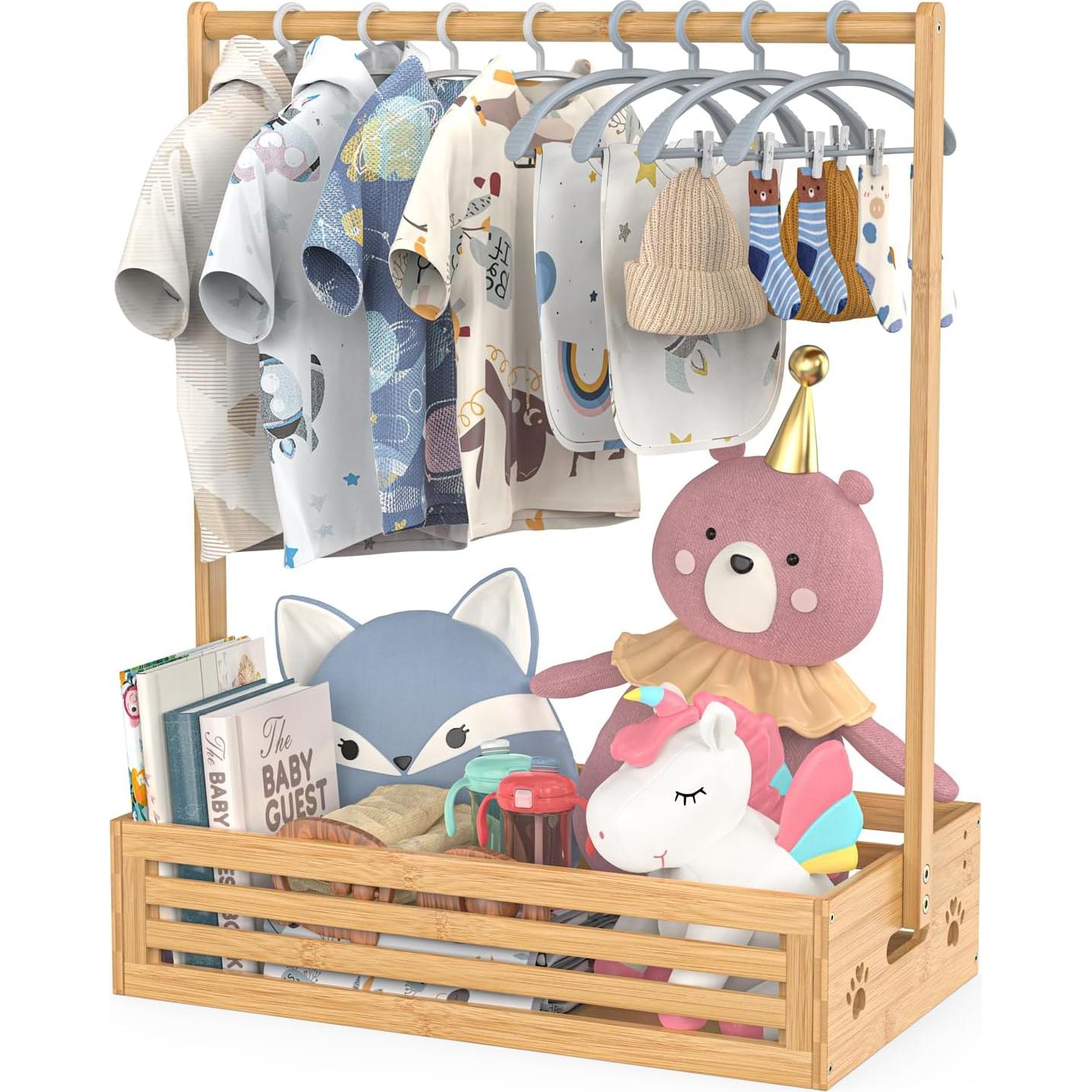 Perchero para Bebés y Mascotas BAMBOOHOMIE con Almacenamiento