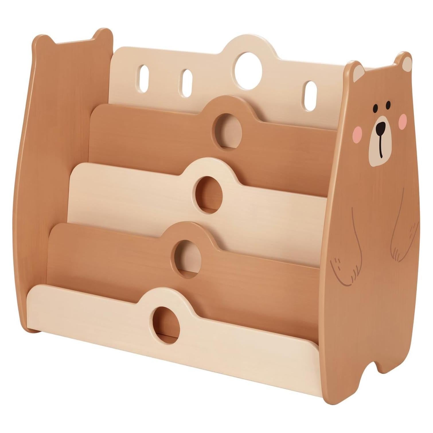 Estantería Montessori para Niños MIXIUJIAJU 4 Niveles Oso