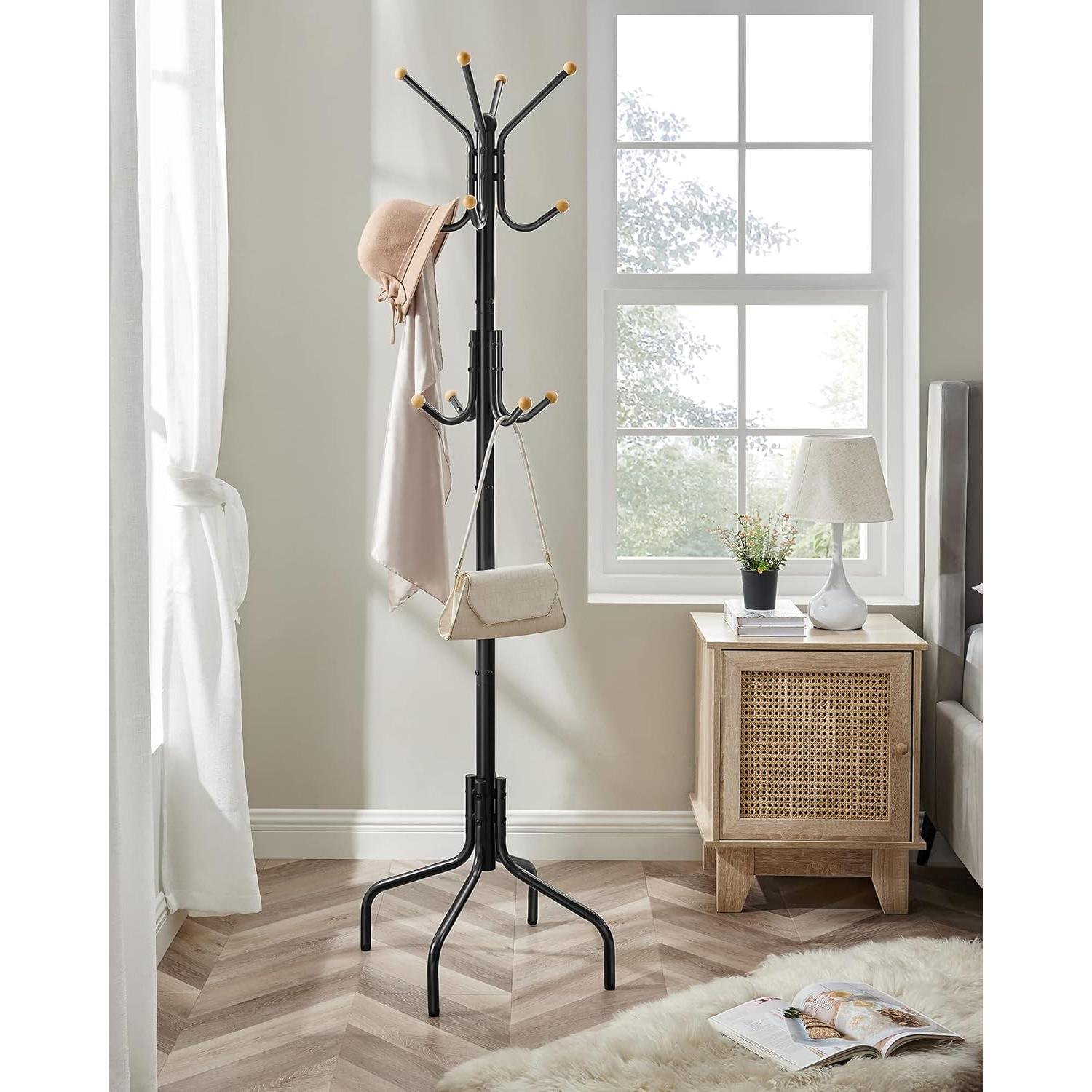 Perchero Independiente SONGMICS URCR031B01 Metal Negro 12 Ganchos