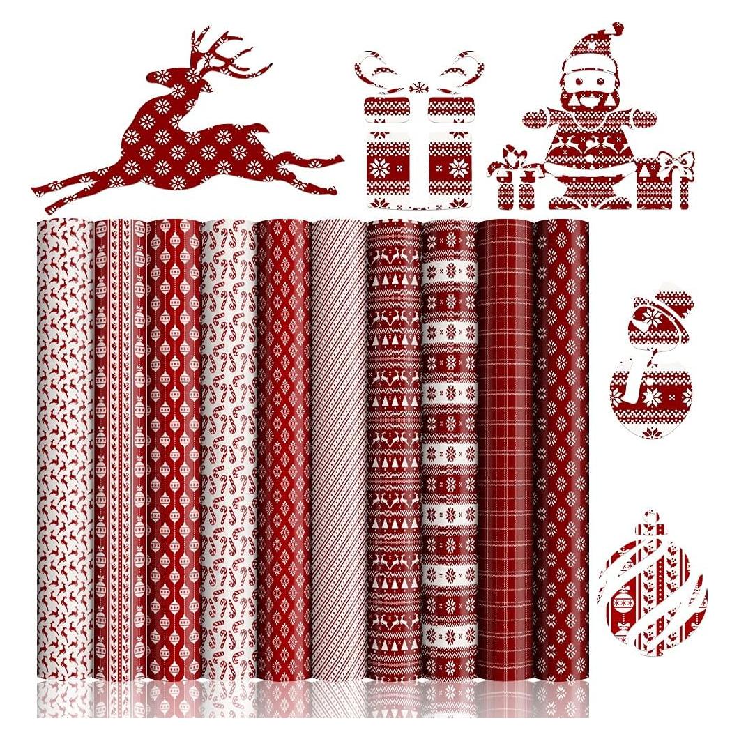 Papel de Sublimación Rojo Navidad 10 Hojas 30.5x25.4cm IKELI