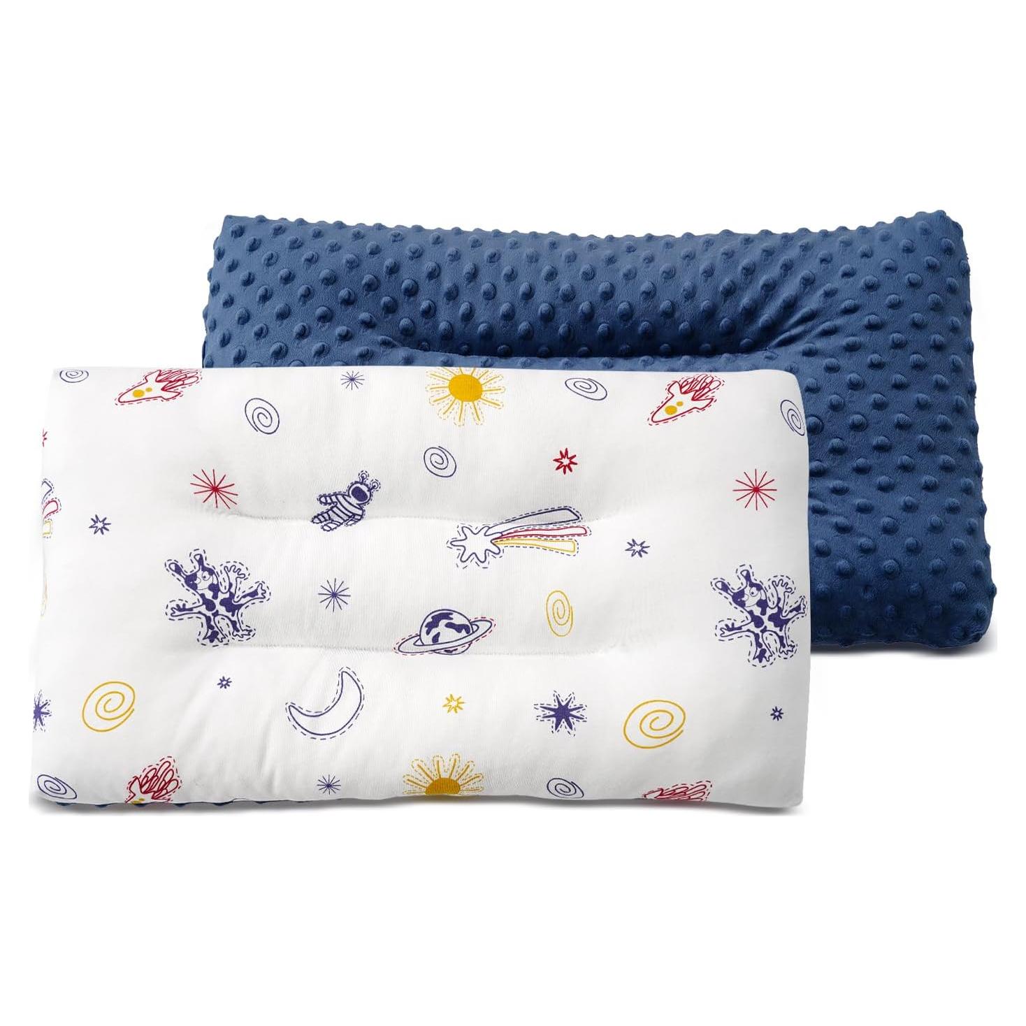 Almohada para Niños RESTIRY 48x28 cm Algodón Suave Azul