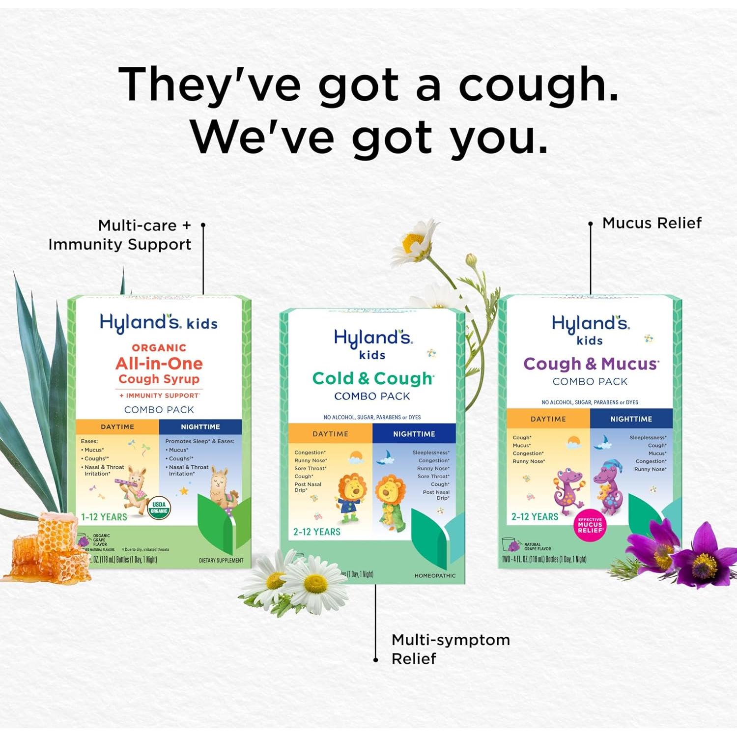 Jarabe para la tos orgánico Hyland's para niños 2x113.4ml