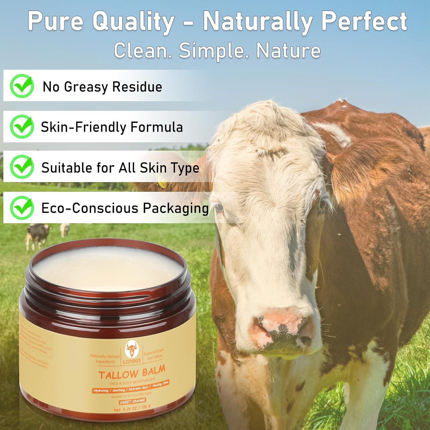 Bálsamo Hidratante Facial LEPONIX 150g Grasa de Res Orgánica