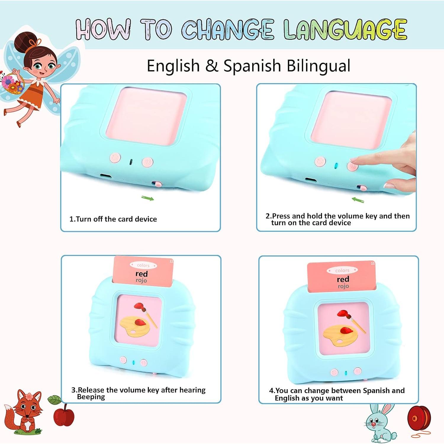 Juguete educativo bilingüe Free to Fly 386 palabras 2-6 años