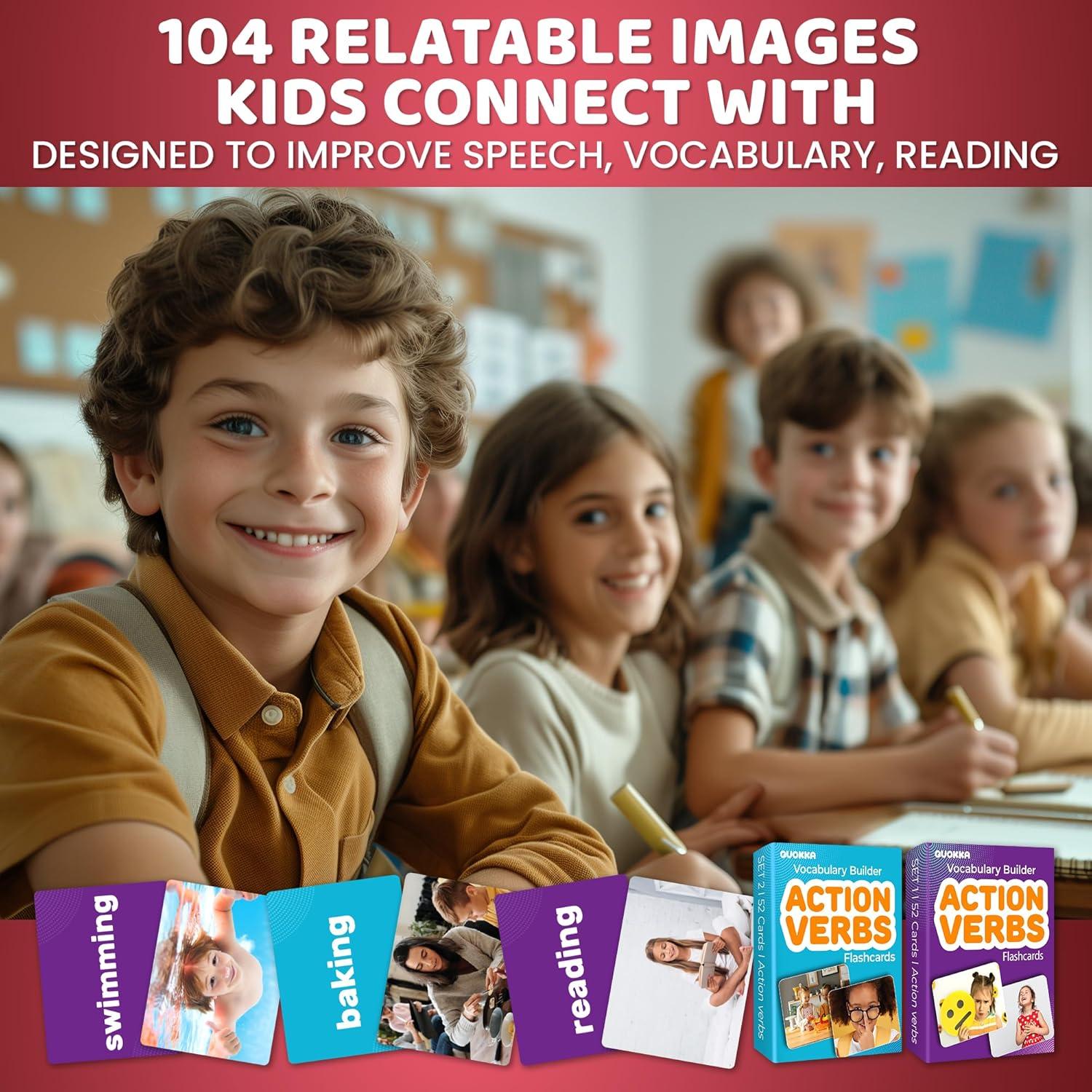 Tarjetas Didácticas de Acción 104 Adducate para Terapia del Habla