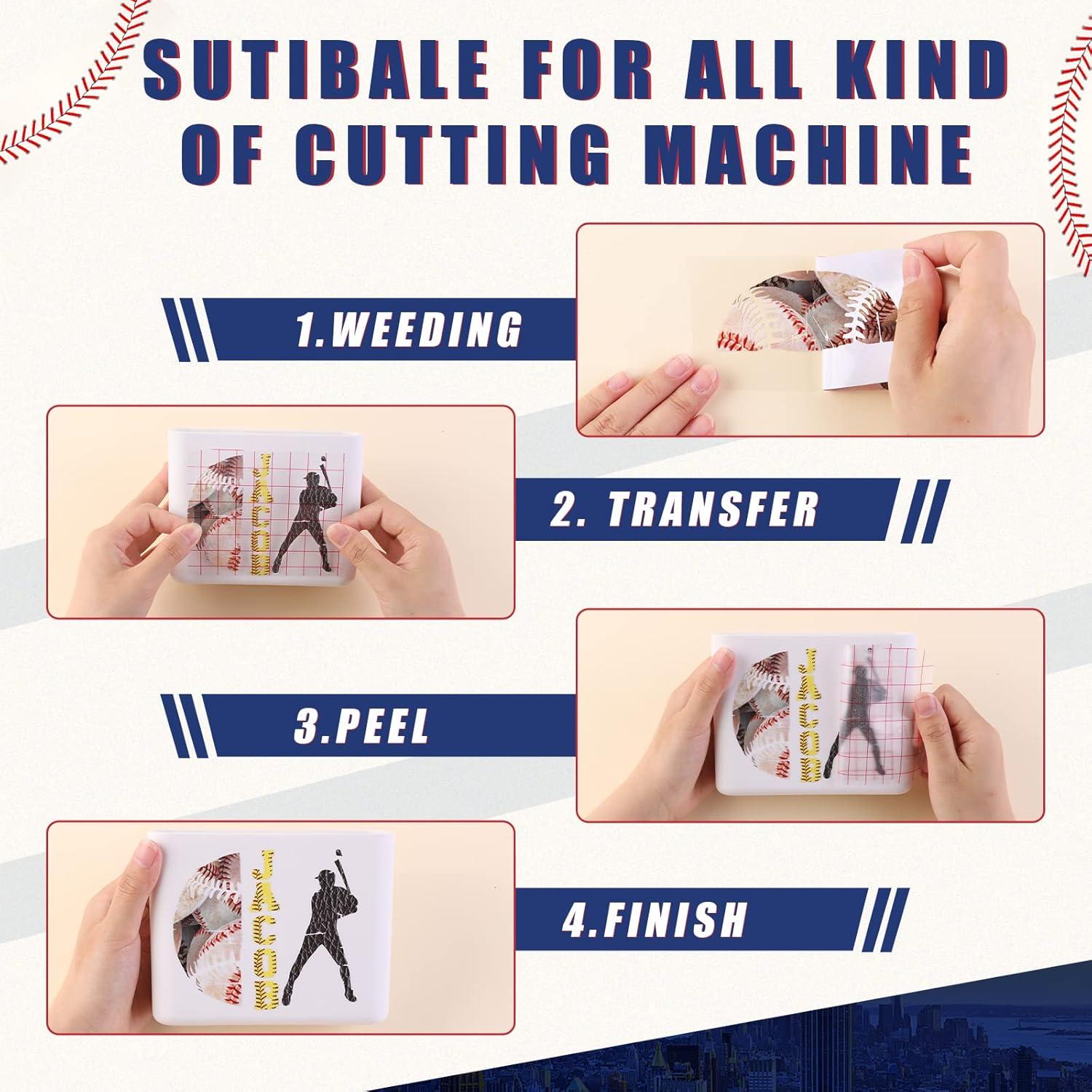 Vinilo Adhesivo Permanente Tintnut - 10 Hojas 30.48x25.4cm Béisbol