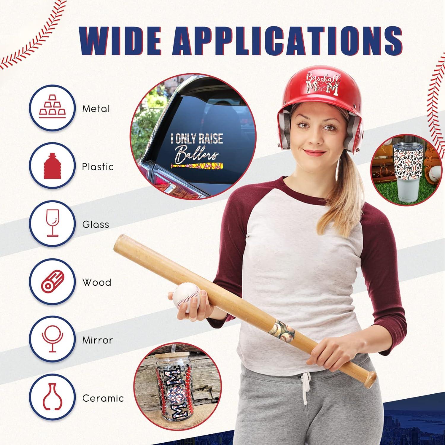 Vinilo Adhesivo Permanente Tintnut - 10 Hojas 30.48x25.4cm Béisbol