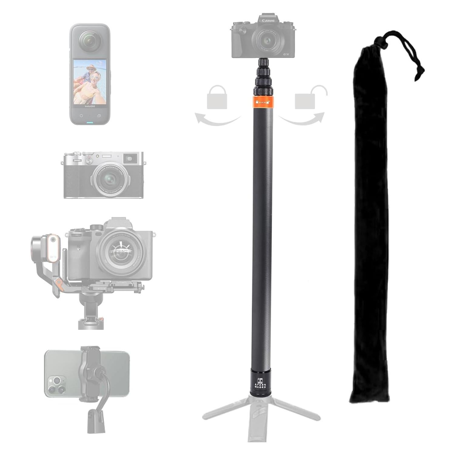 Palo de Selfie Extensible Loiezuir 3M para Insta360 X3/X2