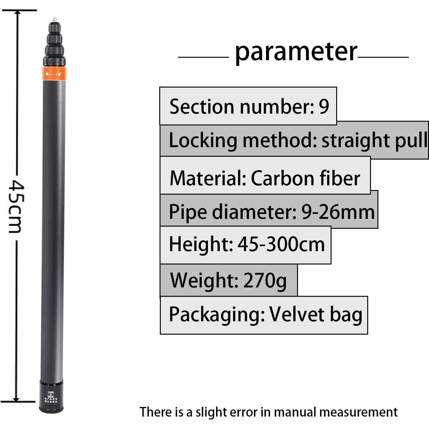 Palo de Selfie Extensible Loiezuir 3M para Insta360 X3/X2