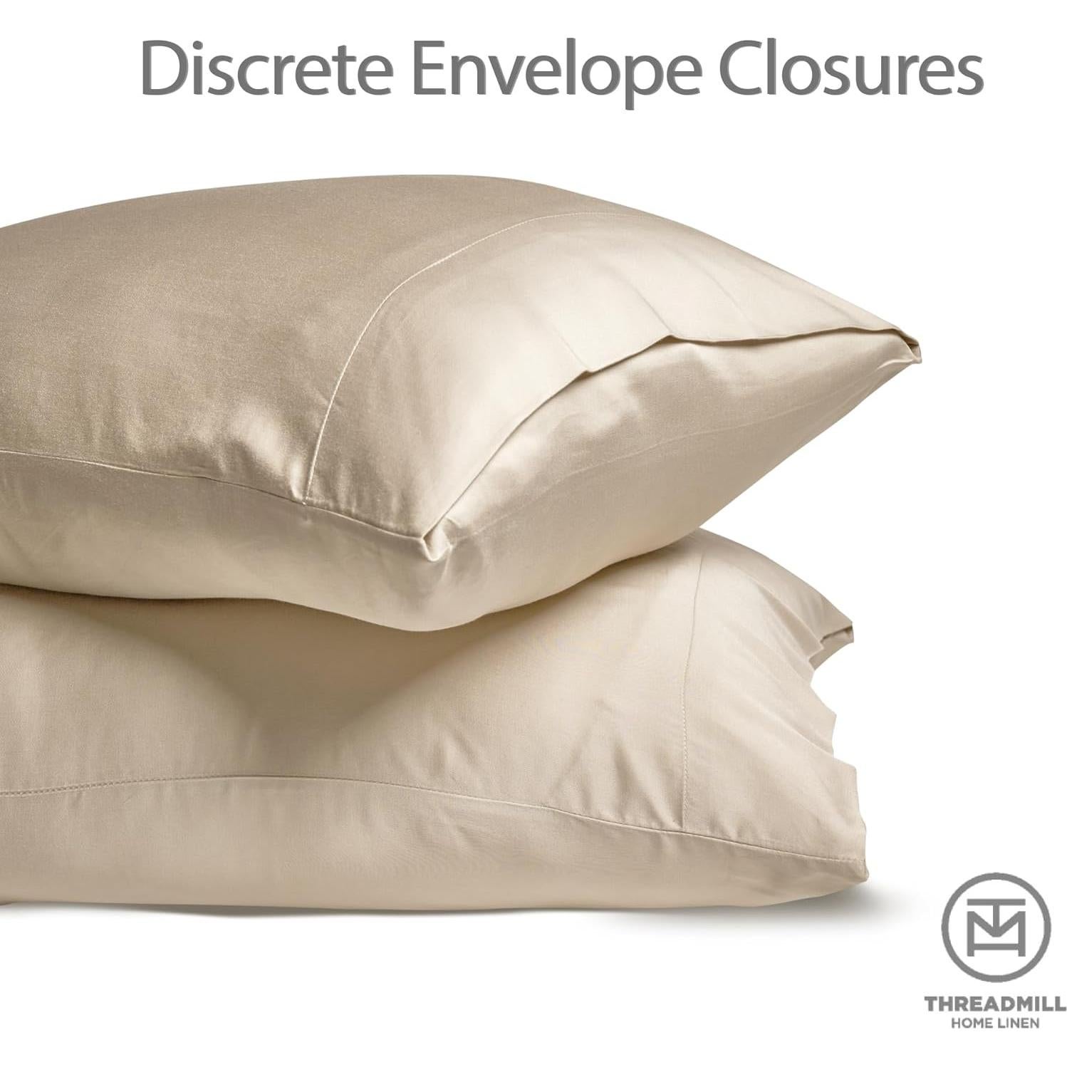 Juego de Sábanas Completas Threadmill Rayón Bambú 4 Piezas Beige