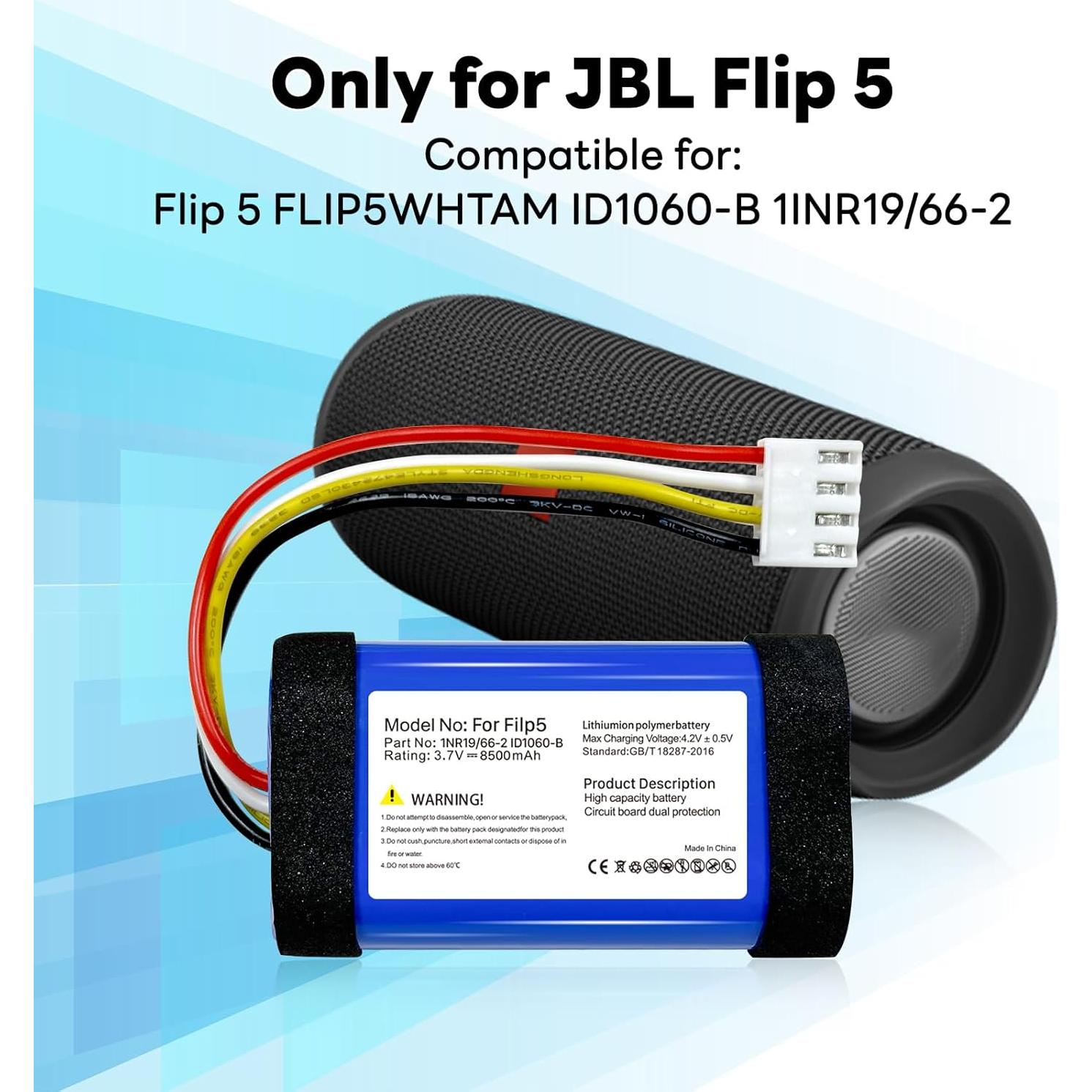 Batería de Reemplazo 8500mAh para JBL Flip 5 - Alta Capacidad