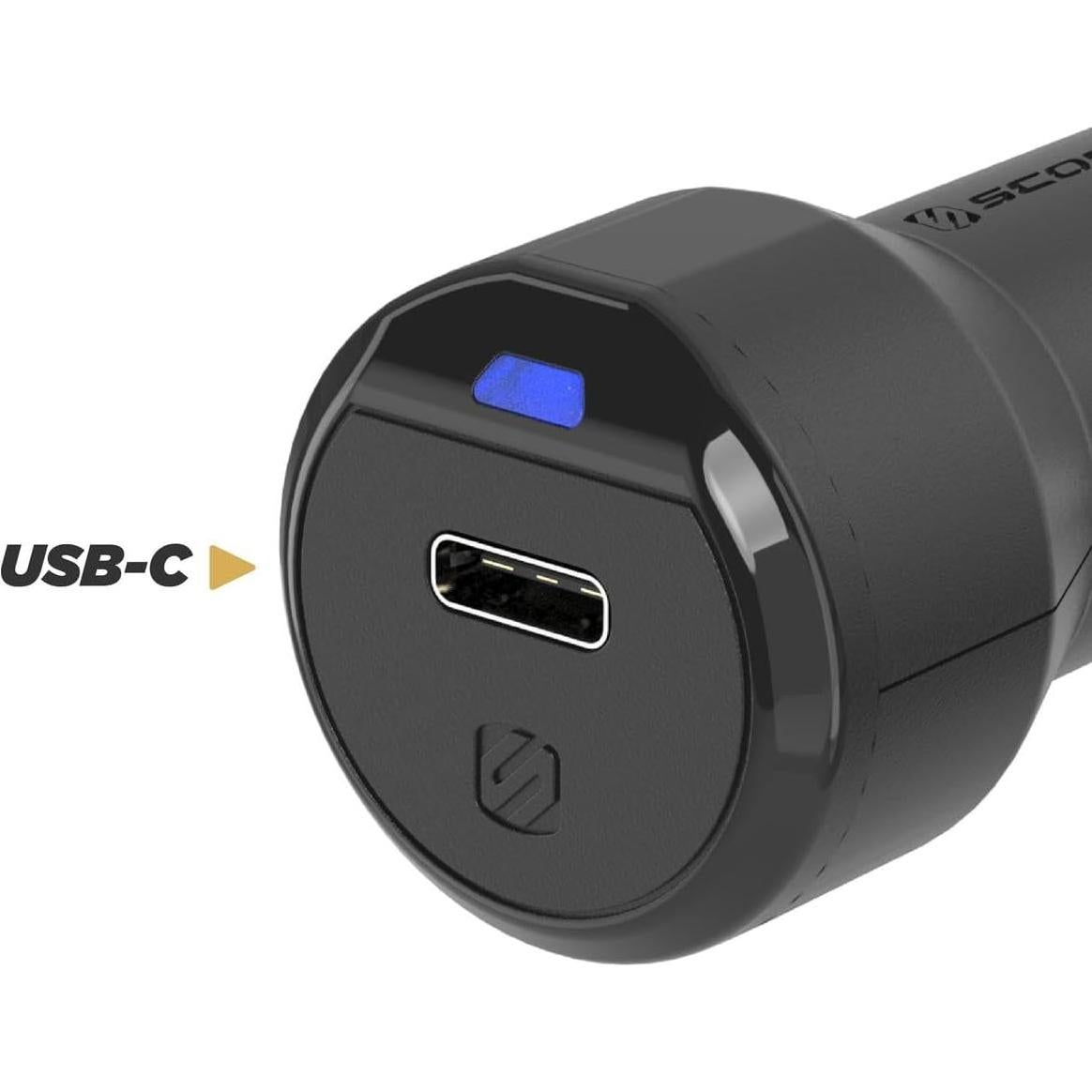 Cargador de Coche USB-C Scosche 18W Power Delivery 3.0 Negro