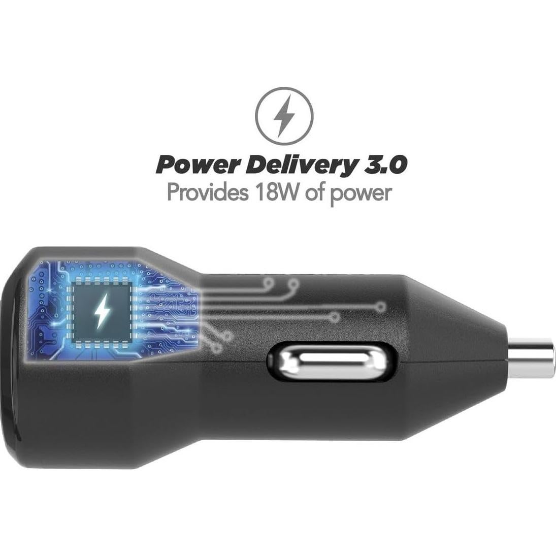 Cargador de Coche USB-C Scosche 18W Power Delivery 3.0 Negro