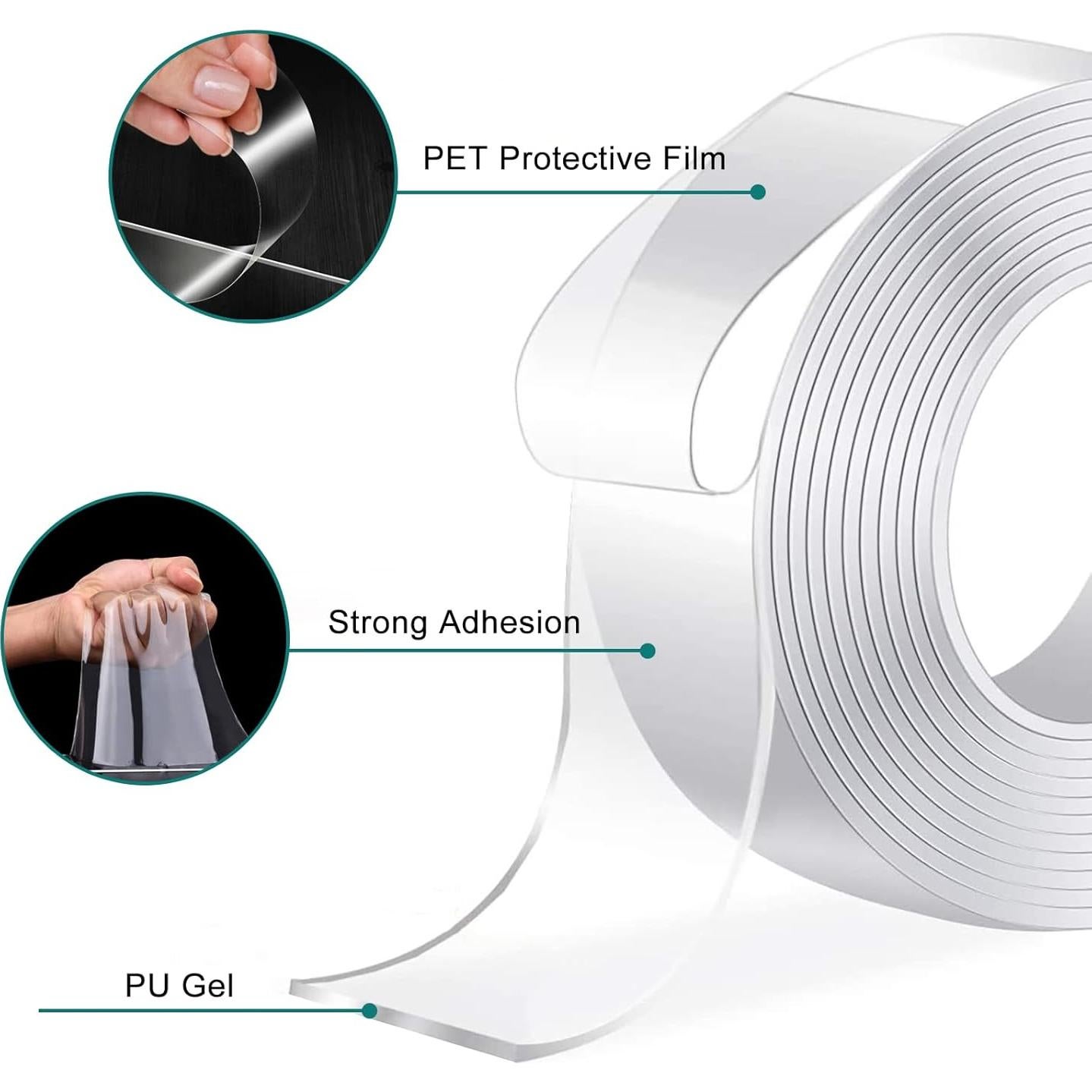 Cinta de Doble Cara LELADY Nano 3 cm x 3 m Reutilizable