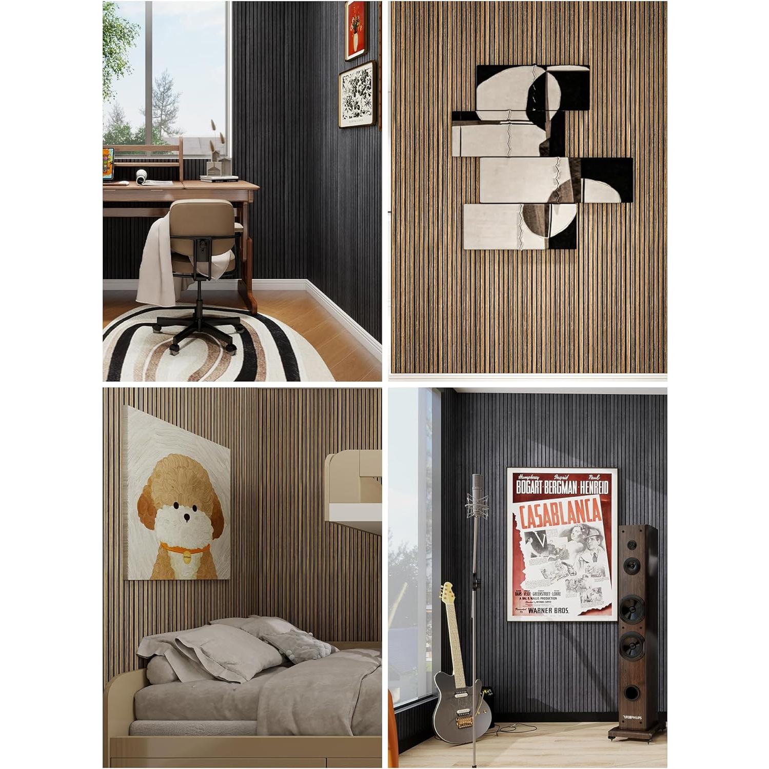 Paneles de Pared 3D Autoadhesivos RozingStar Nogal Oscuro 240x30 cm