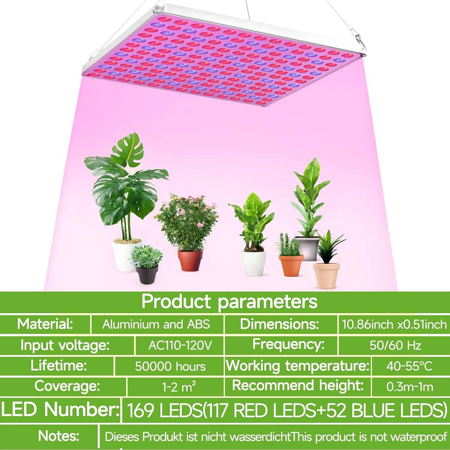 Luz de Cultivo LED CUPAN 28W Espectro Completo para Plantas