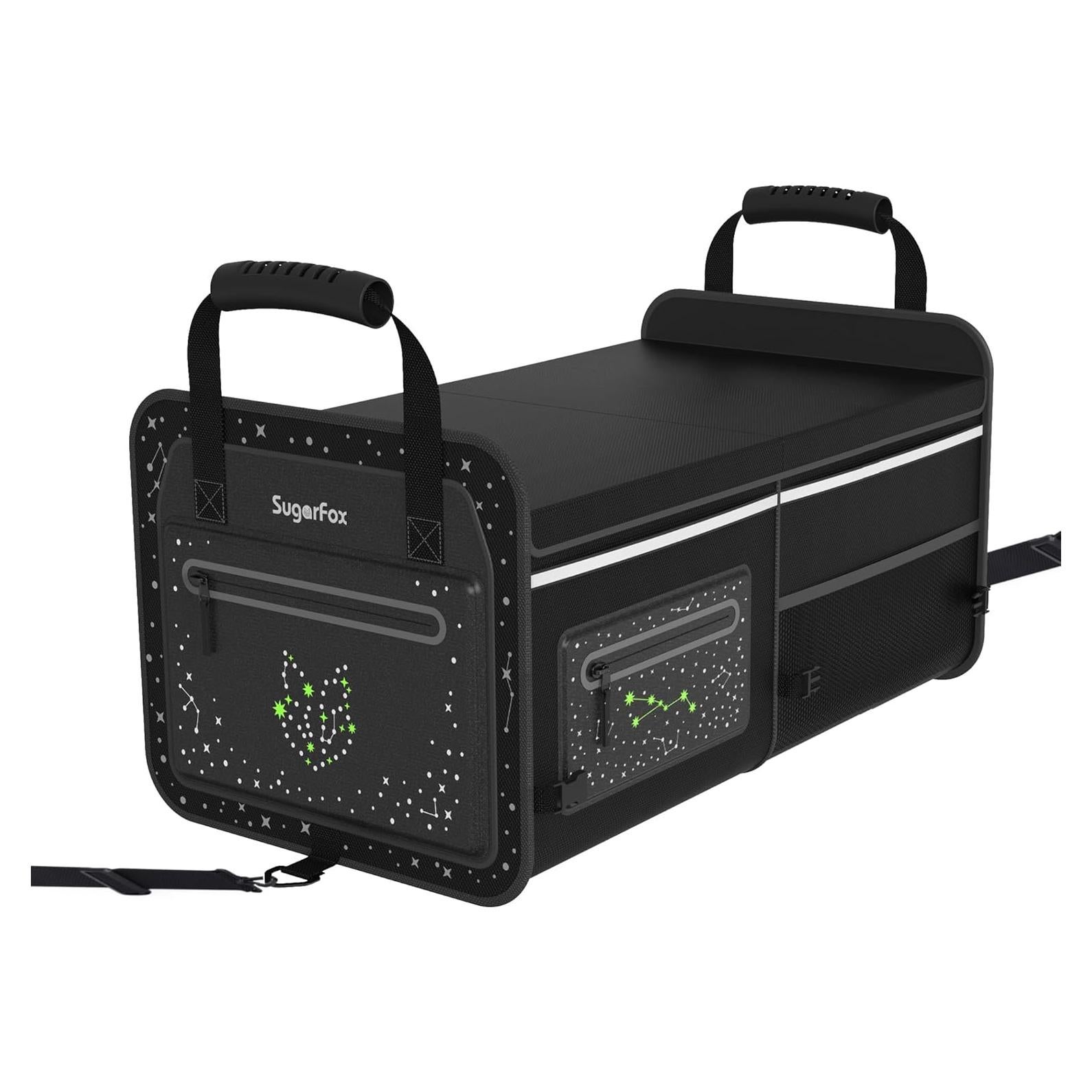 Organizador de Maletero SugarFox 63L Impermeable Plegable Negro