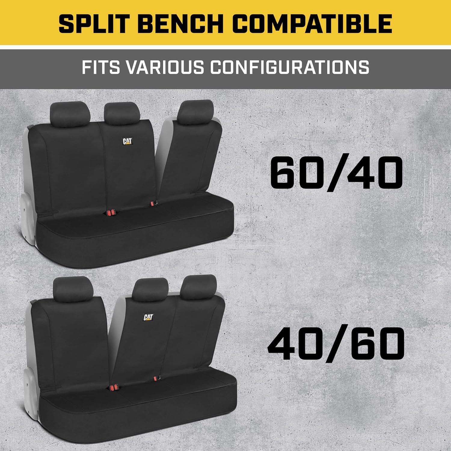 Cubierta de Asiento Trasero FlexFit Cat Negra 60/40 para Auto