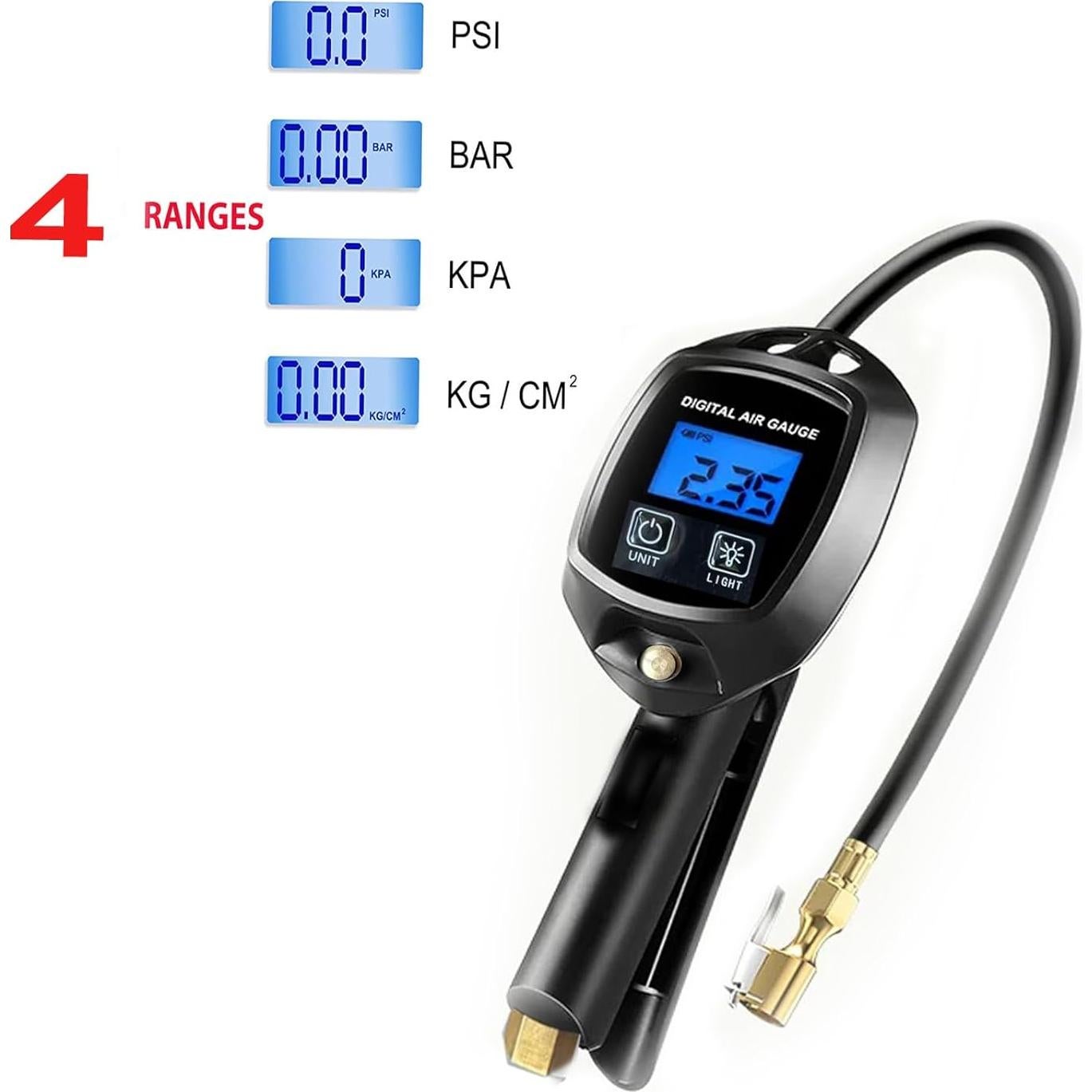 Inflador de Neumáticos Digital PINKJOY PK-D402 0-250 PSI