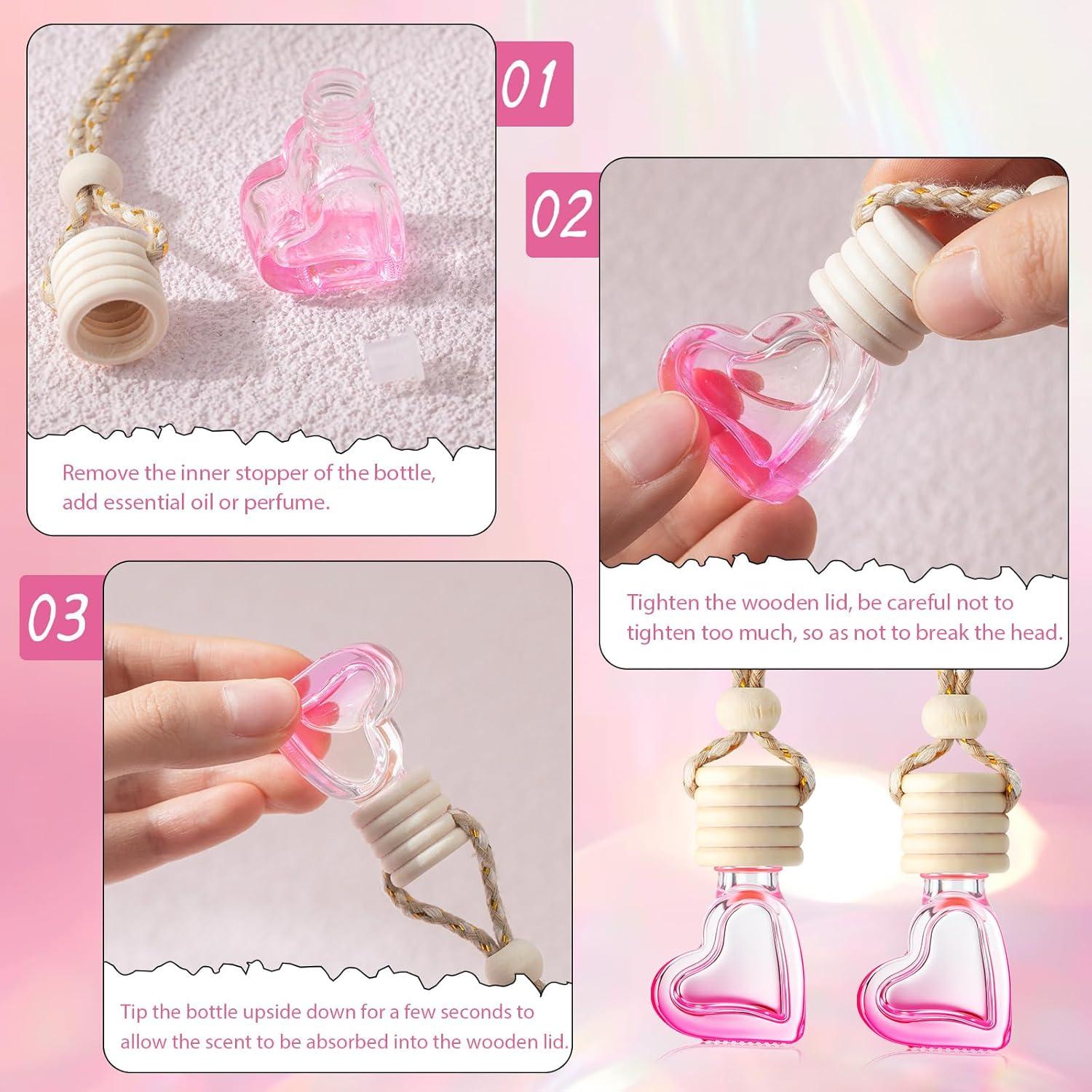 20 Piezas Ambientador de Aire Colgante LOYIM Corazón Rosa