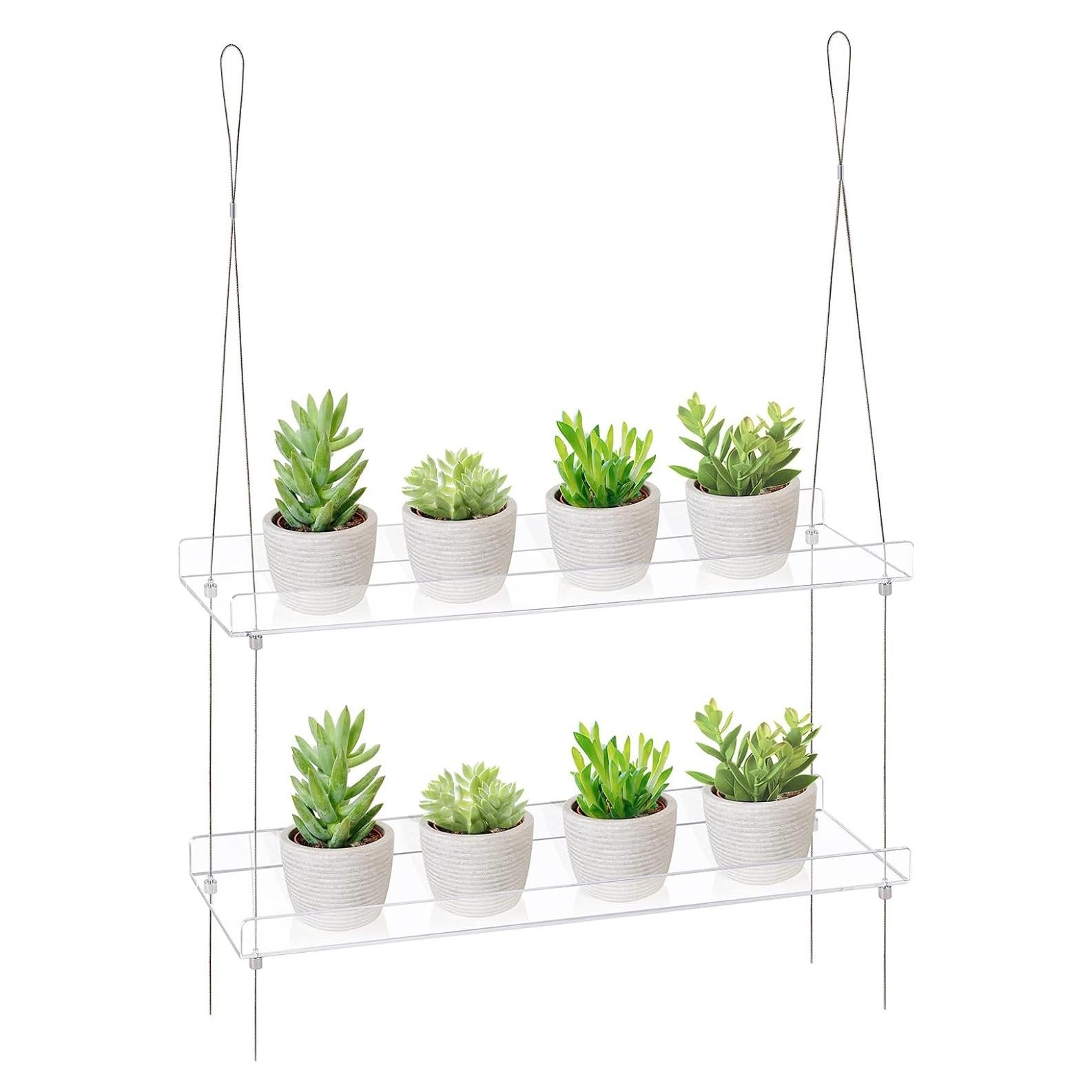 Estantes de Ventana Acrílicos Sumerflos 2 Niveles 40.64x15.24 cm