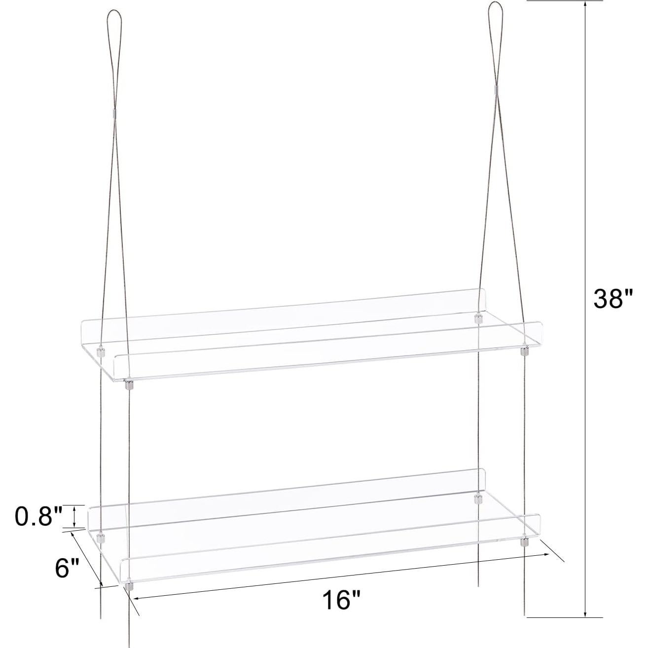 Estantes de Ventana Acrílicos Sumerflos 2 Niveles 40.64x15.24 cm