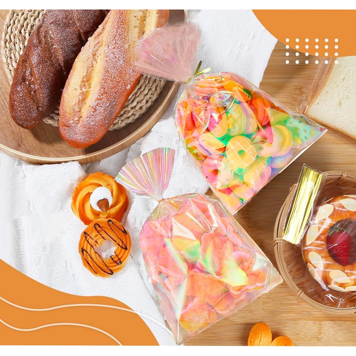 Bolsas de Celofán Iridiscentes YESON 50 Pcs 15x22 cm