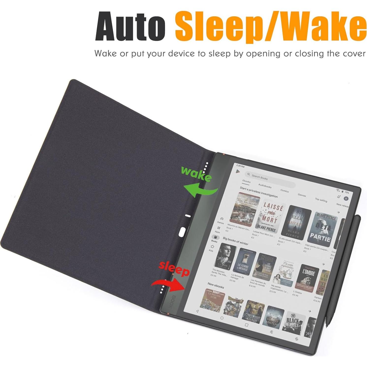 Funda Magnética LaoShuSheng para Boox Note Air 4 C y 3 C - Gris