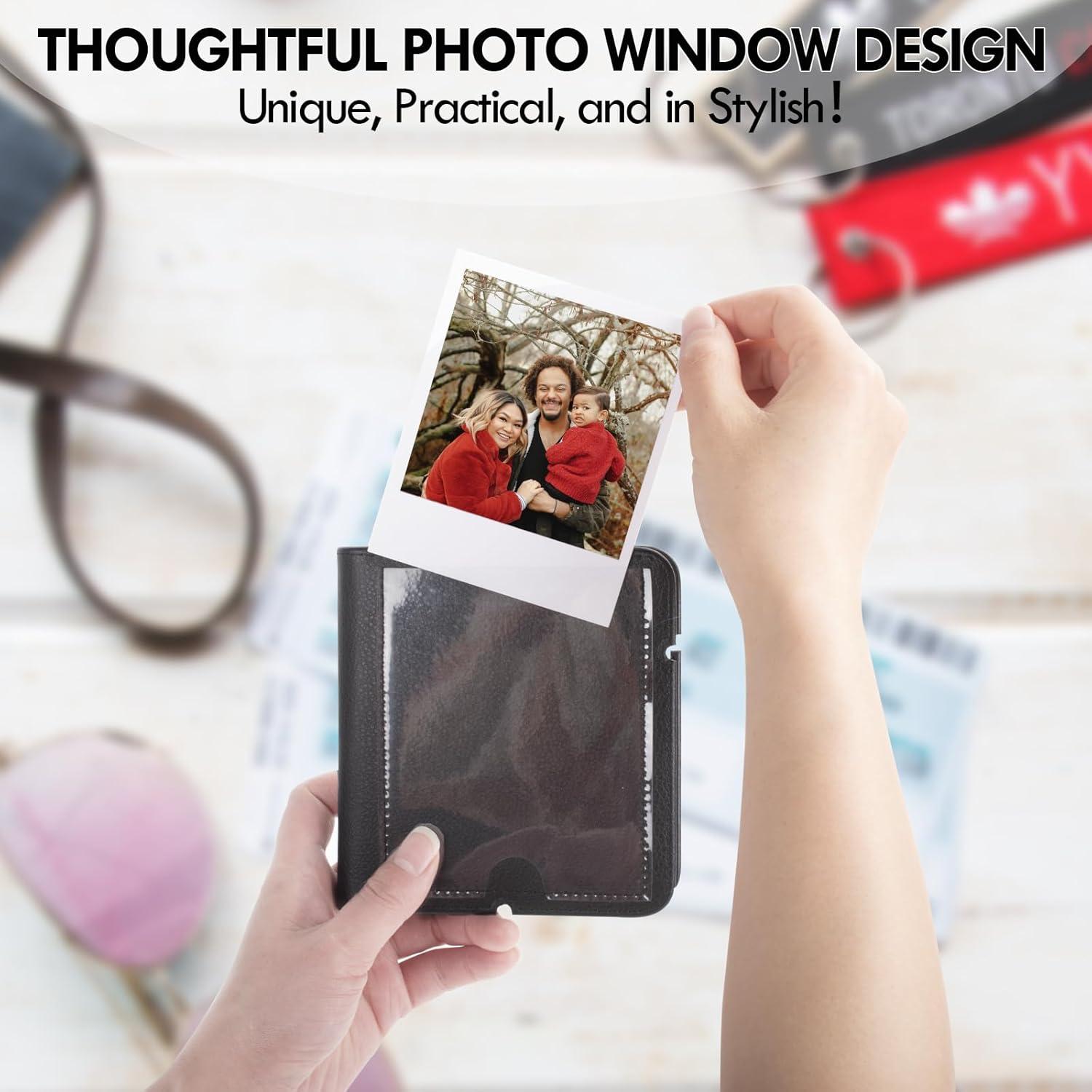 Álbum de fotos pequeño HIYQIN para Instax Wide 28 bolsillos - Negro