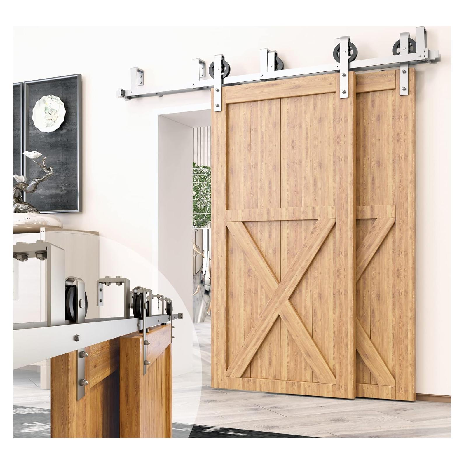 Kit de Hardware para Puerta Deslizante Homacer 4 pies Níquel