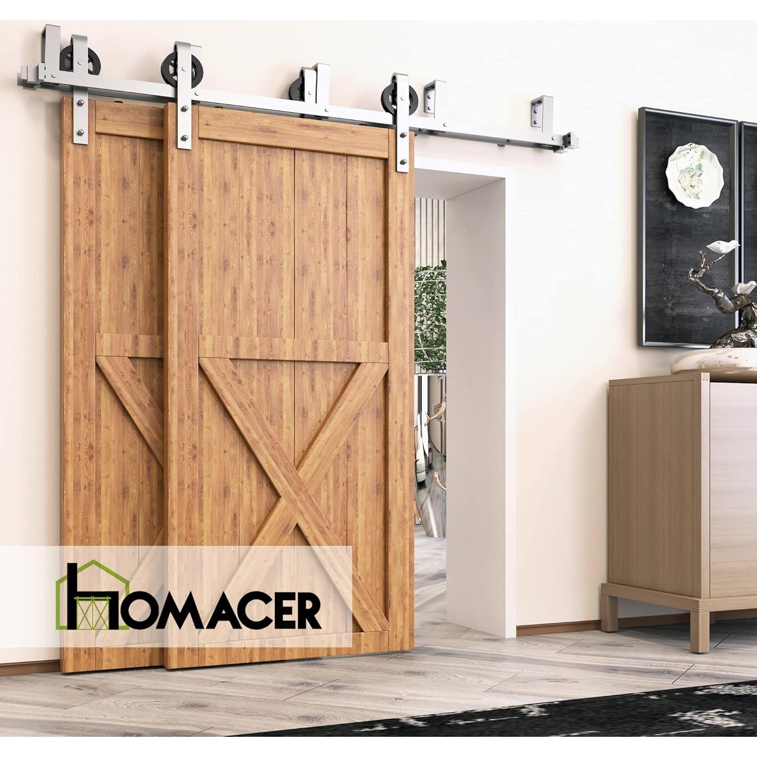 Kit de Hardware para Puerta Deslizante Homacer 4 pies Níquel