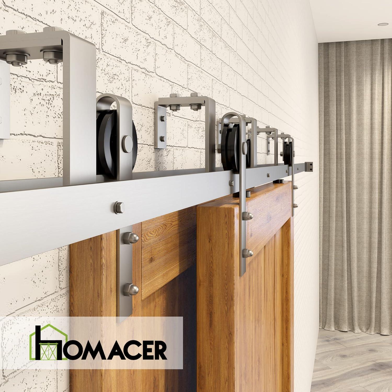 Kit de Hardware para Puerta Deslizante Homacer 4 pies Níquel