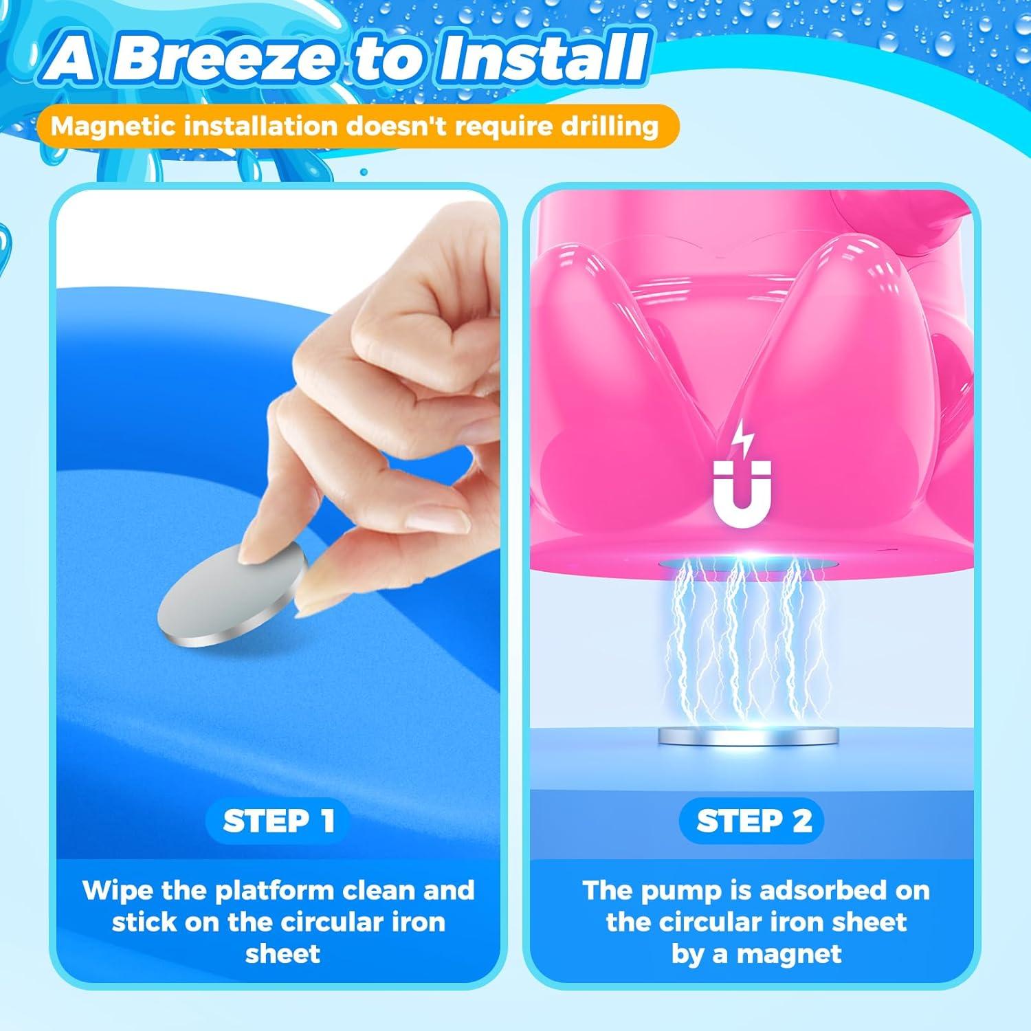 Bomba de Mesa de Agua Aoumcom Pulpo Rosa Recargable 11.2cm