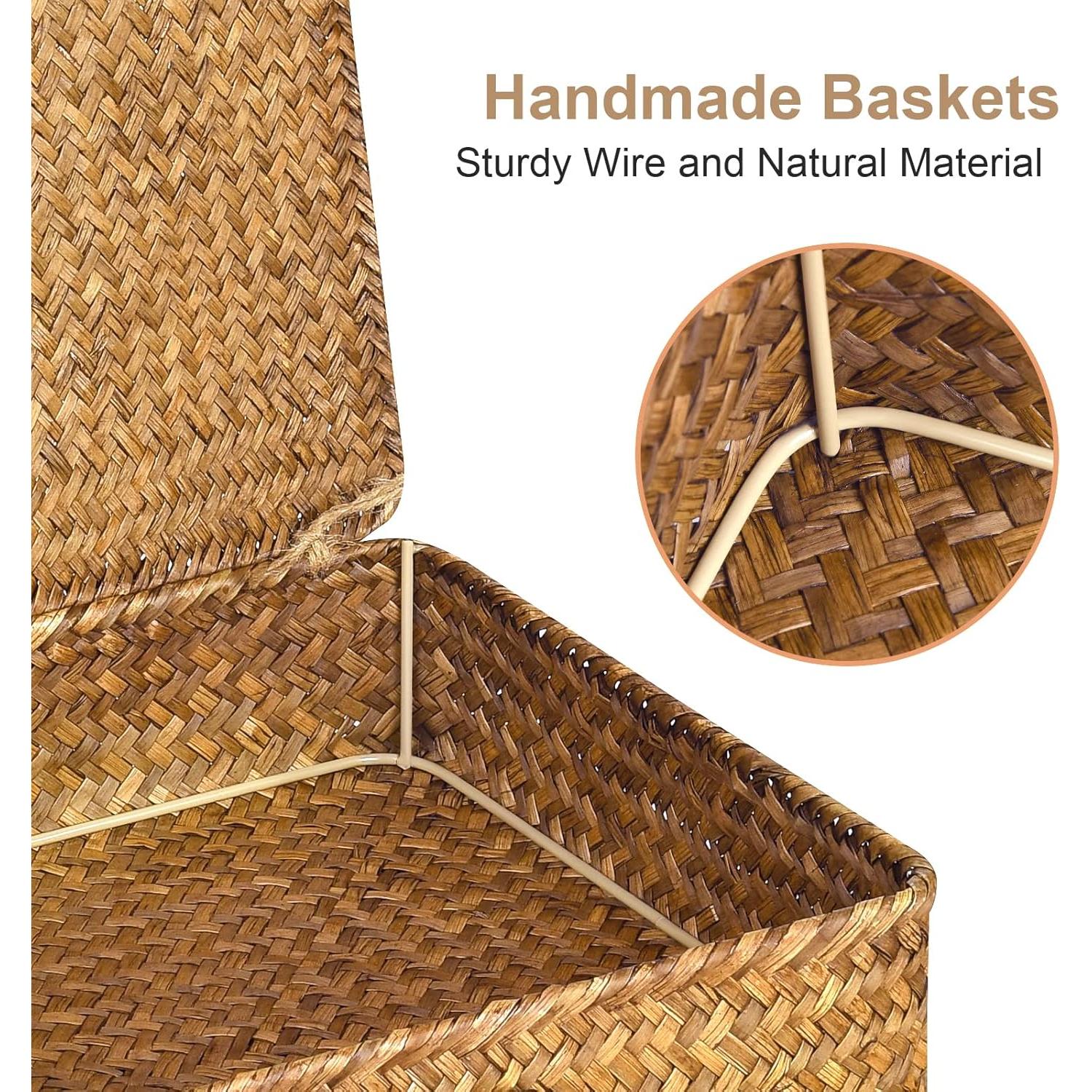 Juego de 2 Cestas de Almacenamiento FOSSORH de Hierba Marina