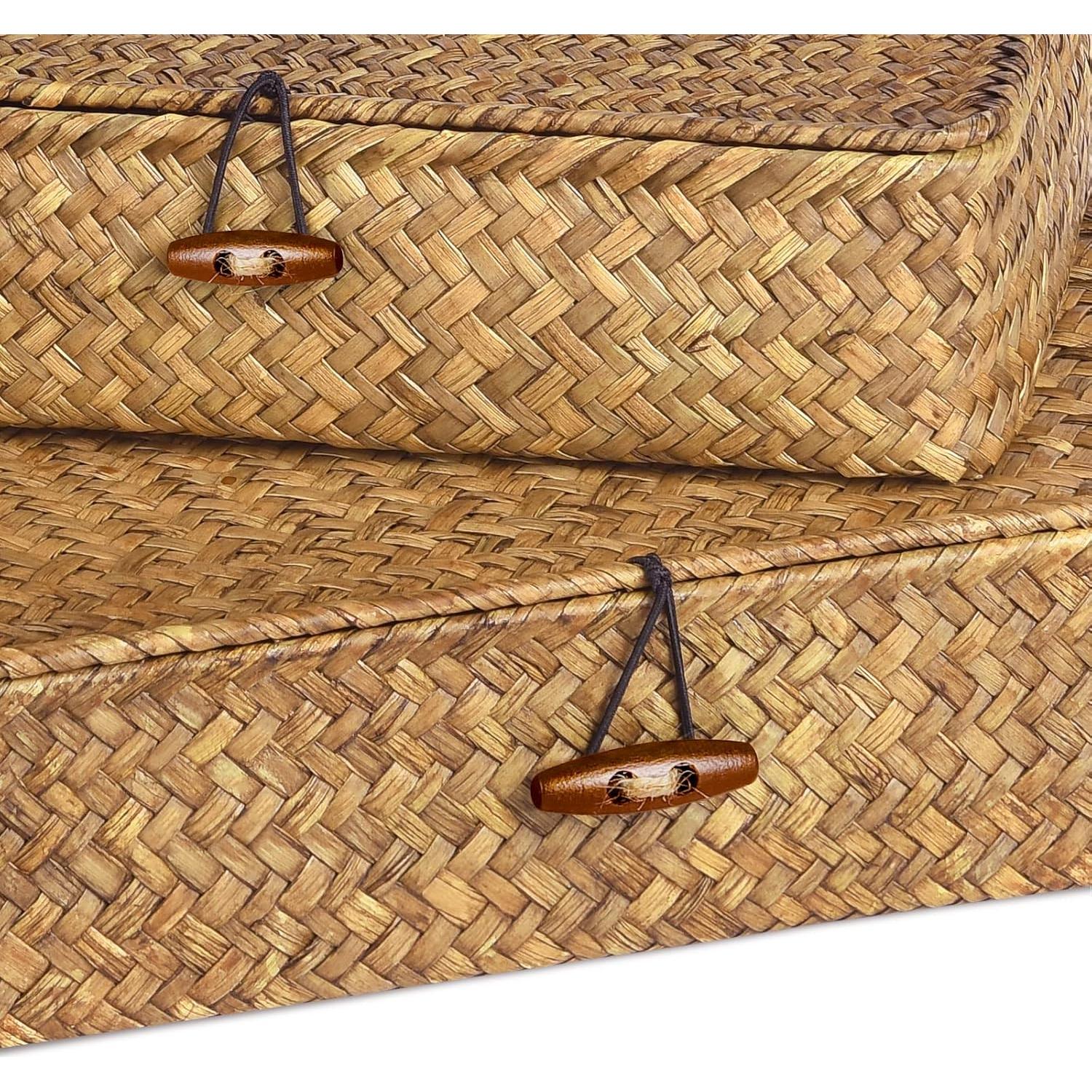 Juego de 2 Cestas de Almacenamiento FOSSORH de Hierba Marina