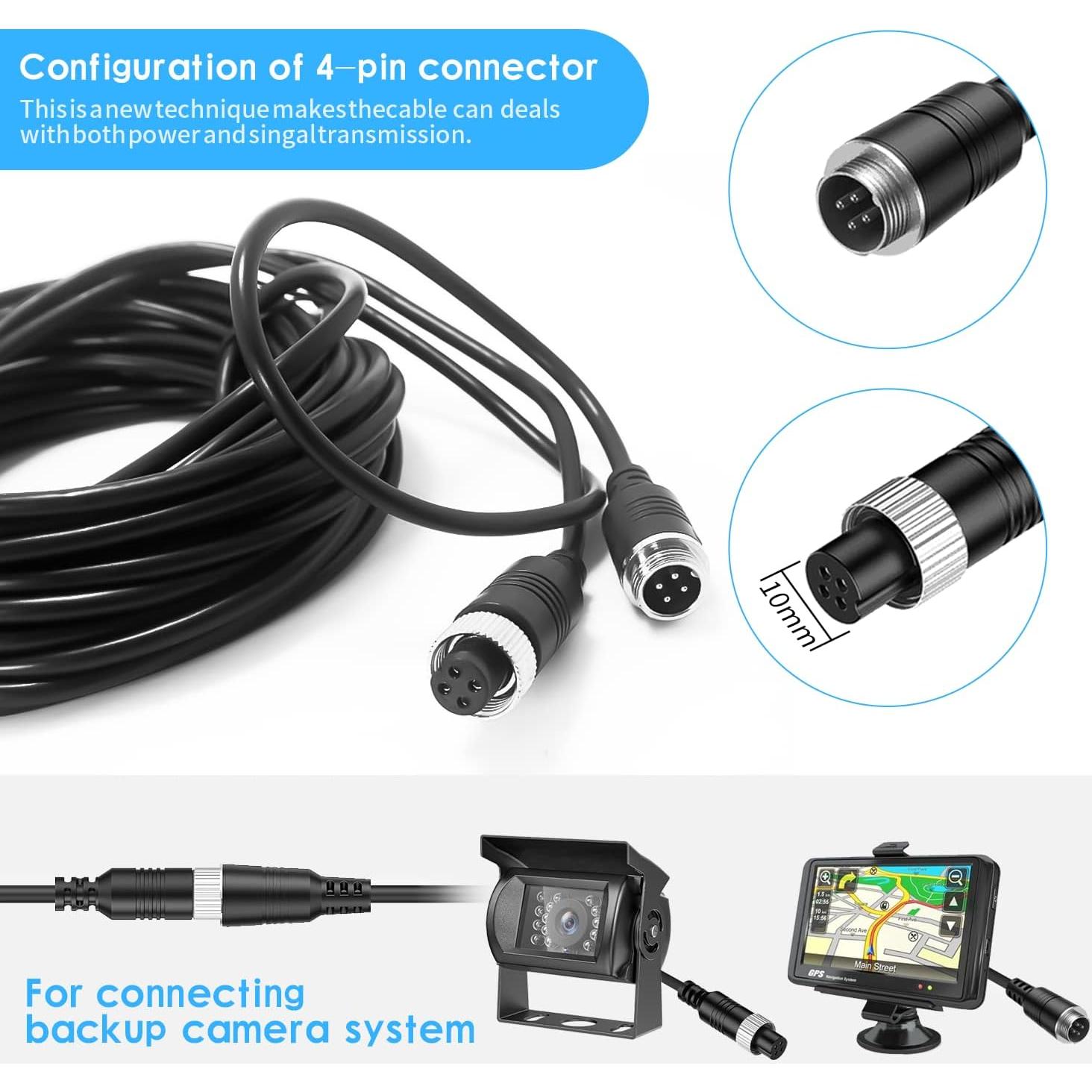 Cable de Extensión de Video 4 Pines 5M EKYLIN a Prueba de Agua