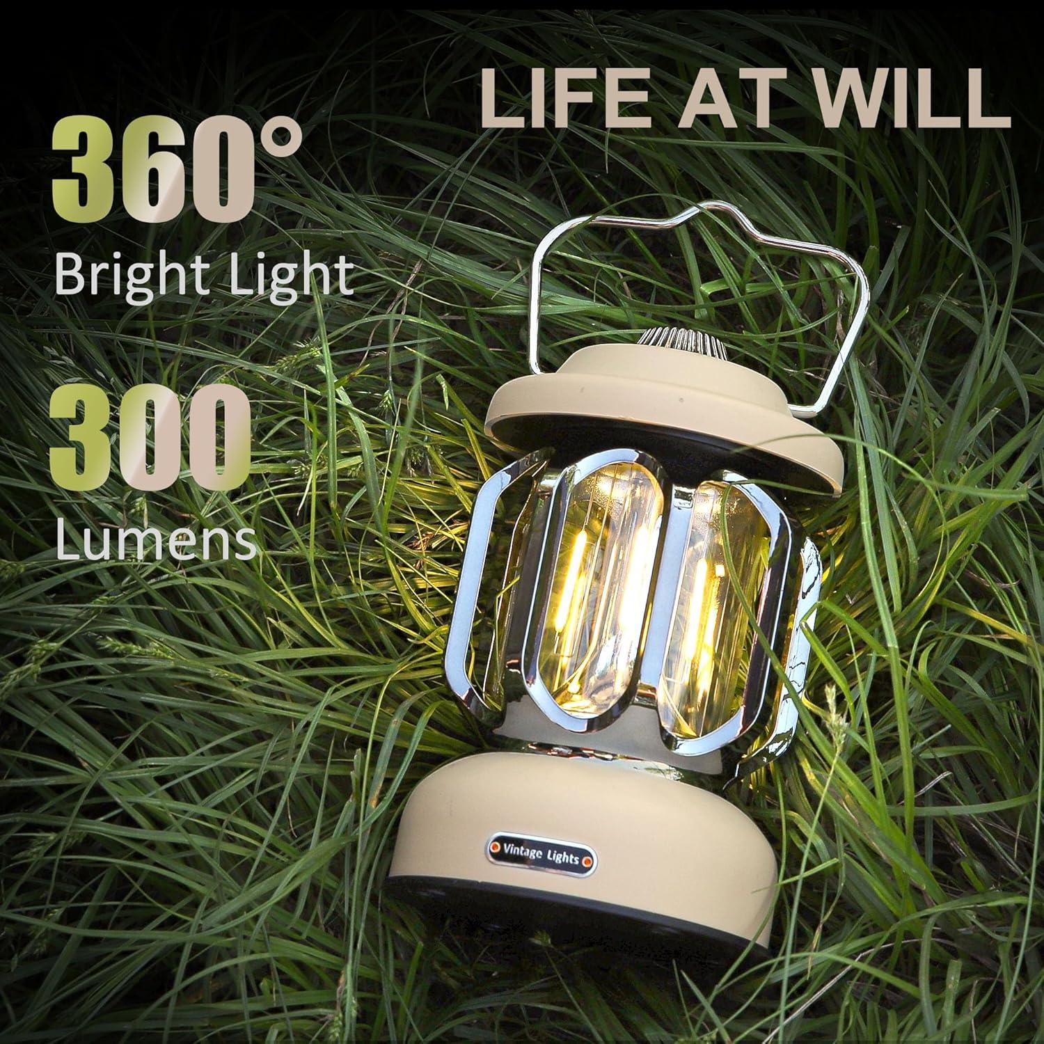 Linterna de Camping LED SEAMAGIC Retro Blanca 2000mAh