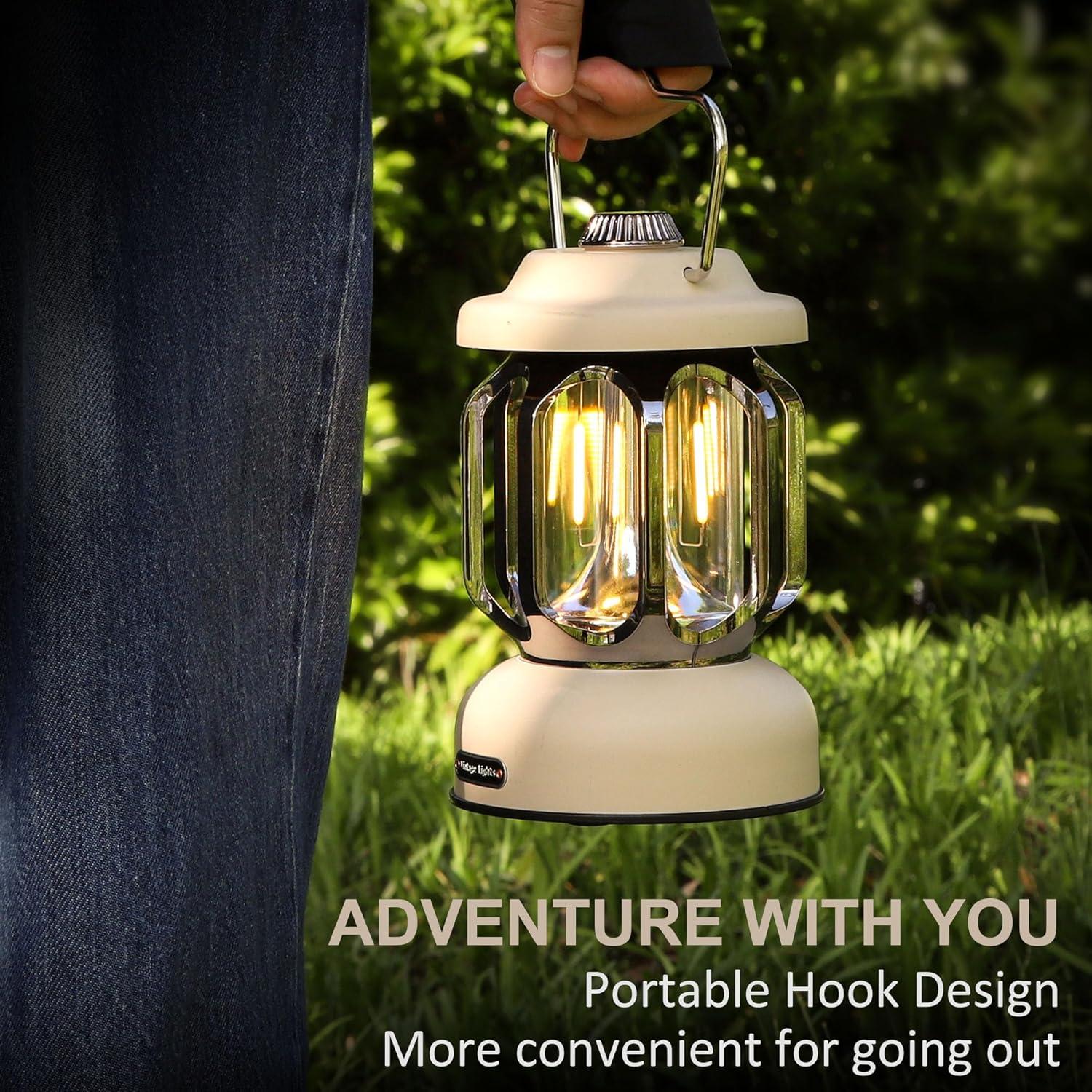 Linterna de Camping LED SEAMAGIC Retro Blanca 2000mAh