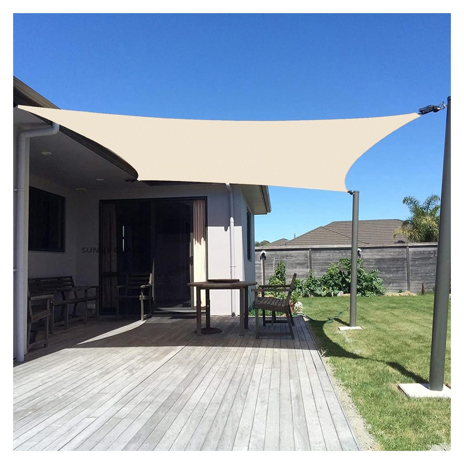 Vela Sombra Rectangular SUNNY GUARD 2.13m x 3.96m Crema Mantequilla