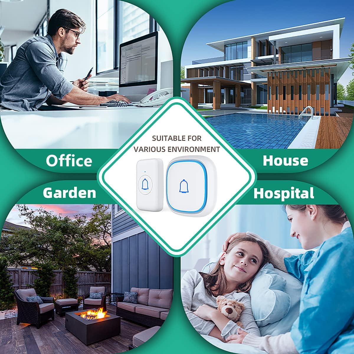 Timbre Inalámbrico LetsWill LDB-C12 1000ft IP66 56 Tonos