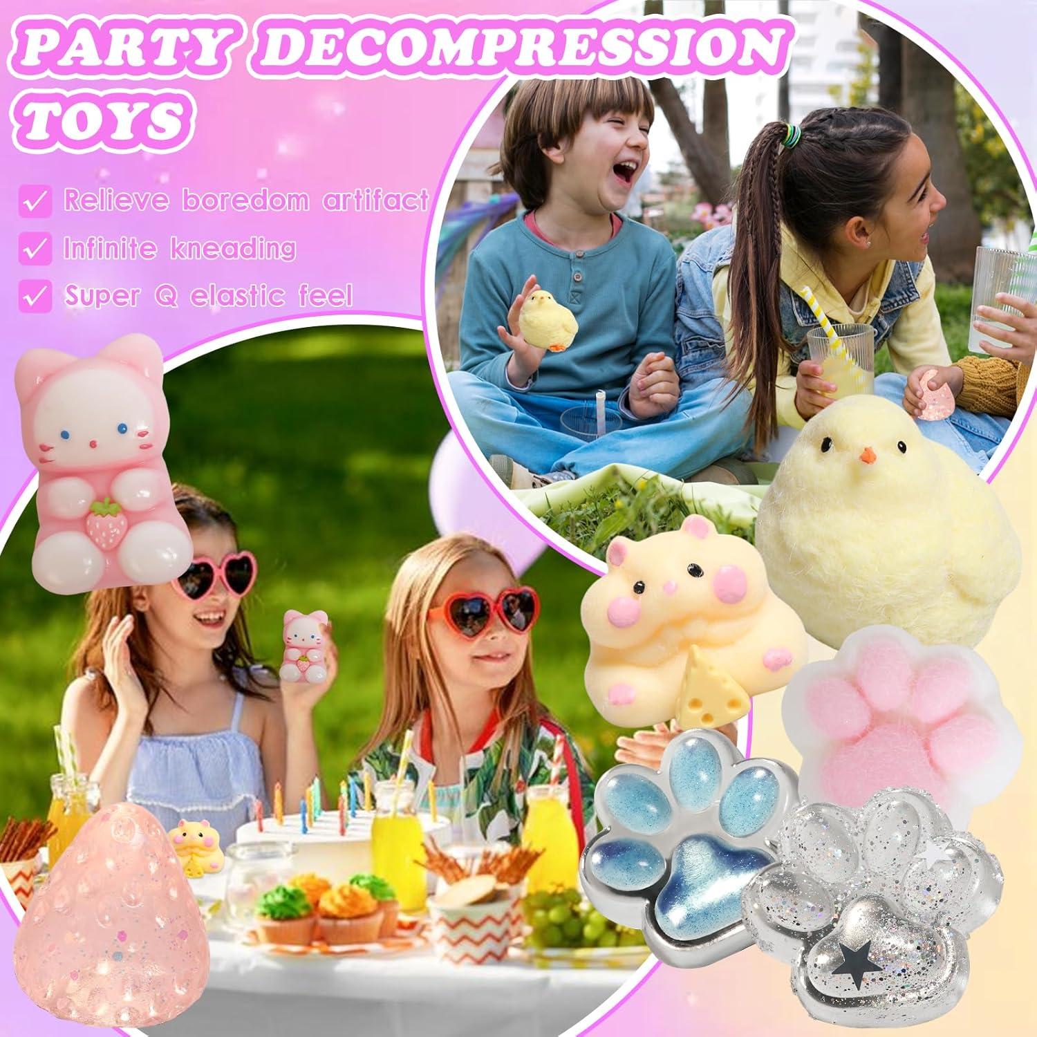 Kit de Juguetes Antiestrés Squishy 19 Piezas - 7 Grandes + 12 Pequeños