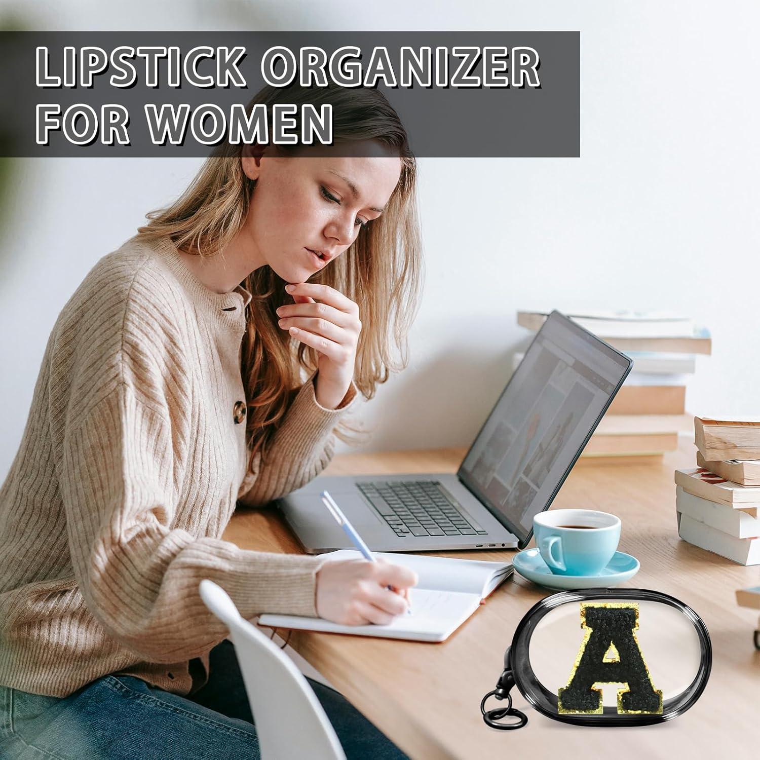 Bolsa de Maquillaje Pequeña PVC Transparente con Inicial Personalizada